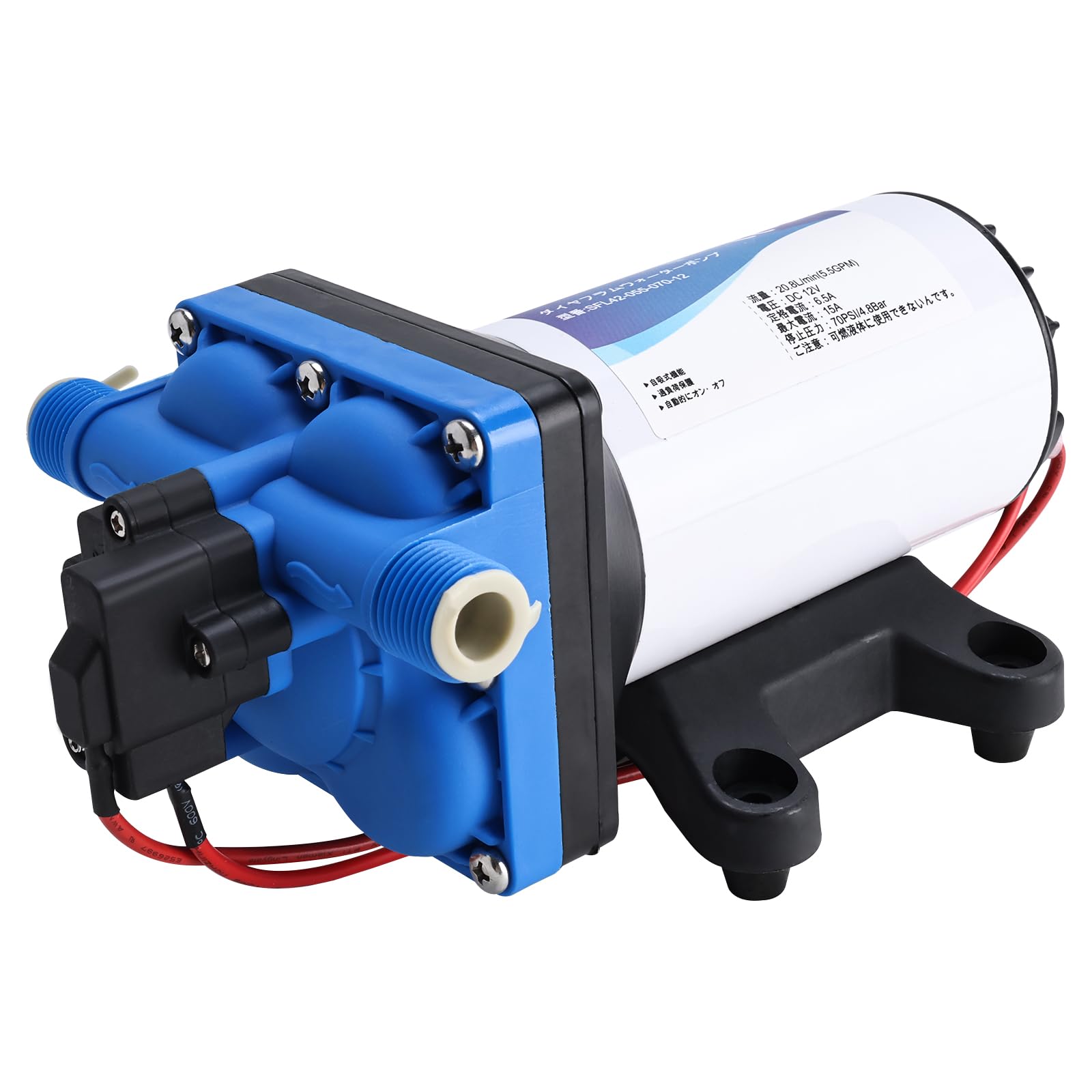 Amazon | YueYoiTo 排水ポンプ DC 12V ダイヤフラムウォーターポンプ