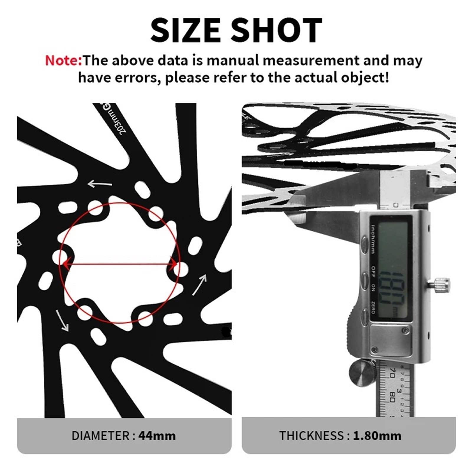 Amazon | 160MM 180MM 203MM 自転車ディスクブレーキローター バイク