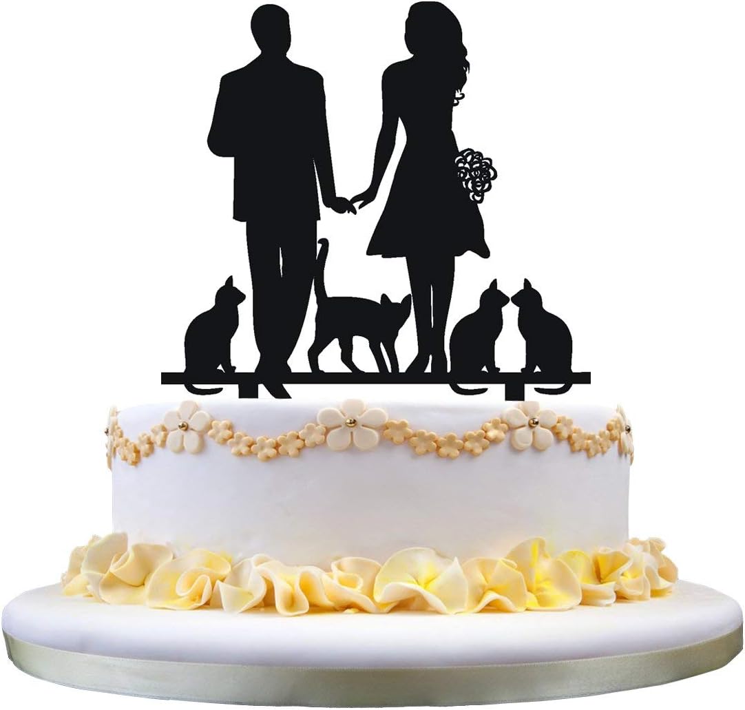 Meijiafei Hochzeits-Kuchen-Topper – Braut Reitet Pferd & Zieht Bräutigam (rustikaler Wedding)