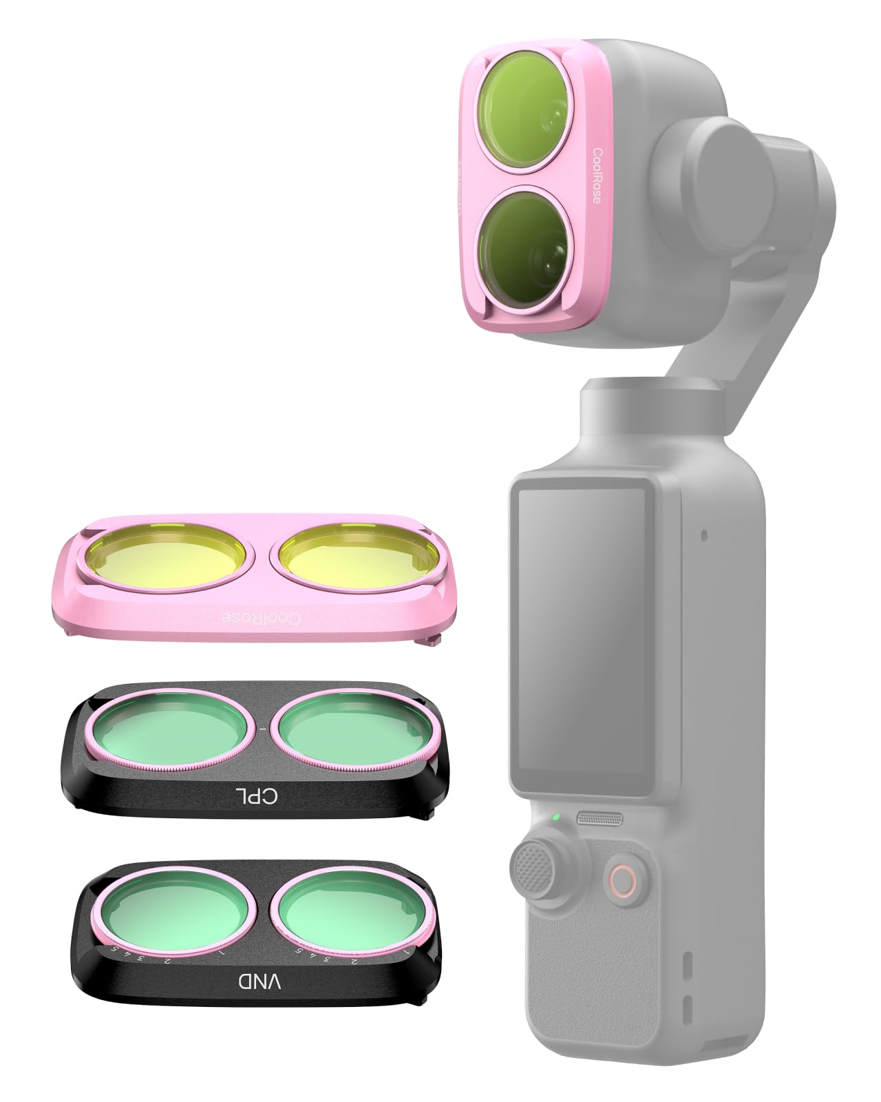 TELESIN Zestaw filtrów CPL + VND8-32 + Cool Rose do DJI Osmo Pocket 4P
