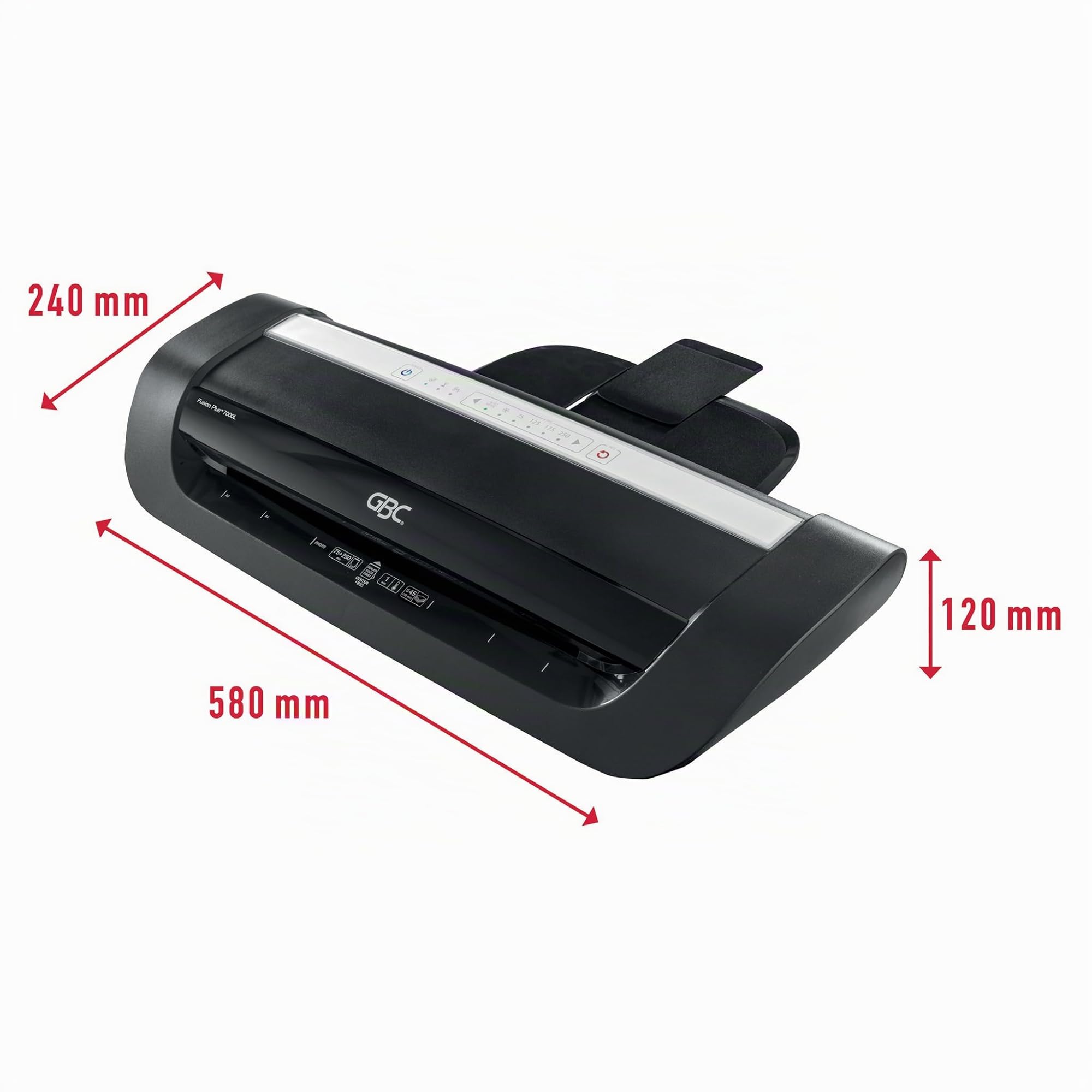 GBC 4400748EU - Plastificadora Fusion 3000L A4 Con Calentamiento Rápido De 1 Minuto, Plastifica En 30 Segundos, Para Bolsas De 75 A 125 Micras, Ajuste En Frío, Guía Ajustable Y Bandeja De Salida
