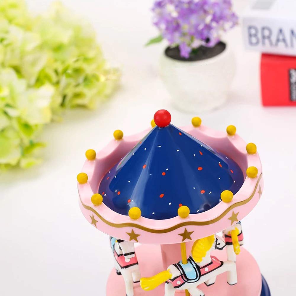 Amazon | メリーゴーラウンド回転式オルゴール 回転する馬