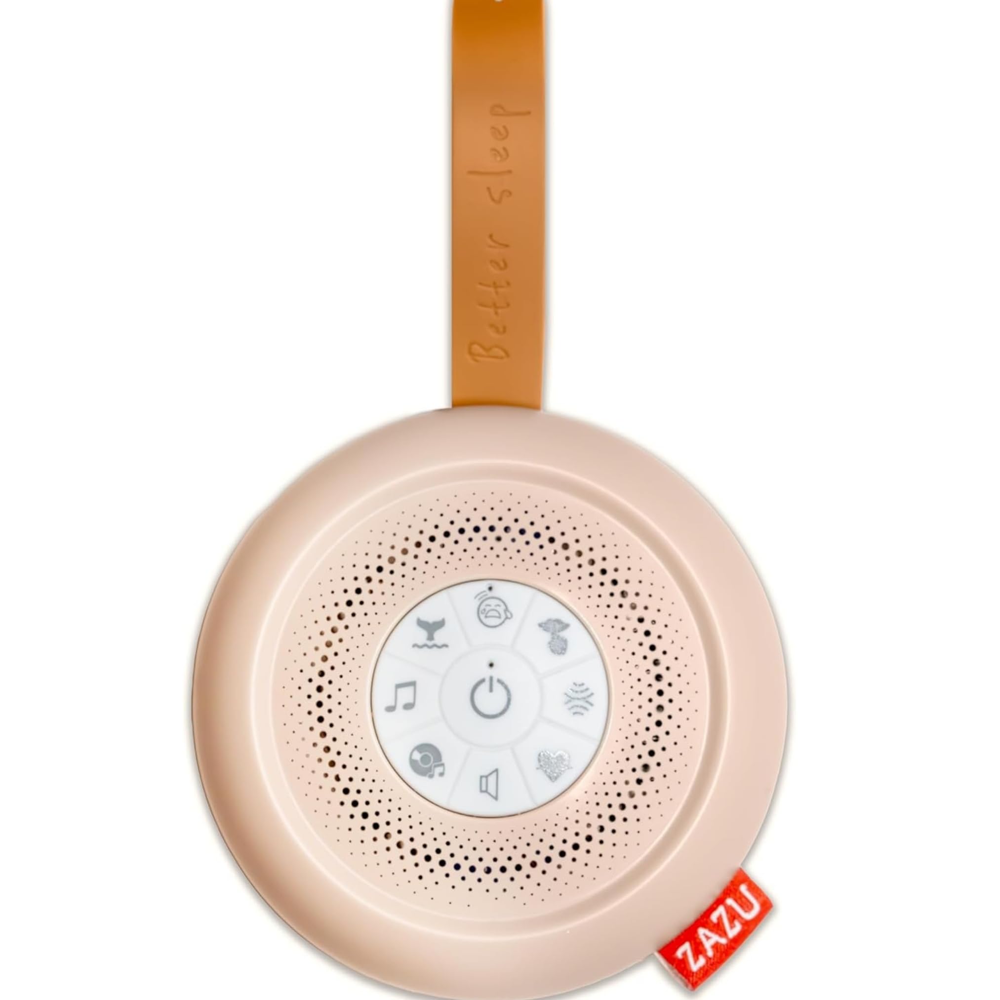 ZAZU Suzy Deluxe – Machine à Bruit Blanc Bébé Rechargeable | 14 Sons Apaisants | Capteur de Pleurs | Minuteur 20 Min | USB-C | Portable | Autonomie 100h