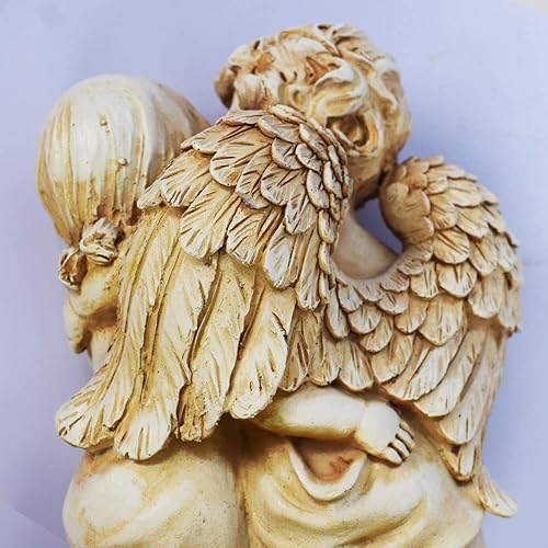 Miniatura 6 de Luz solar de jardín de ángel, figura de ángel de resina, luces solares de estaca de jardín, impermeables, para patio, camino, valla, patio,