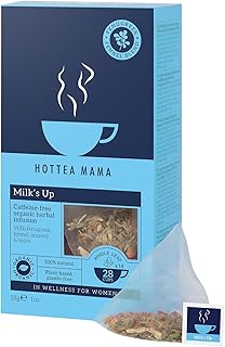 HOTTEA MAMA Milk's Up Breastfeeding Tea for nursing & lactation support for new mums with organic Fennel, Fenugreek, Anise...