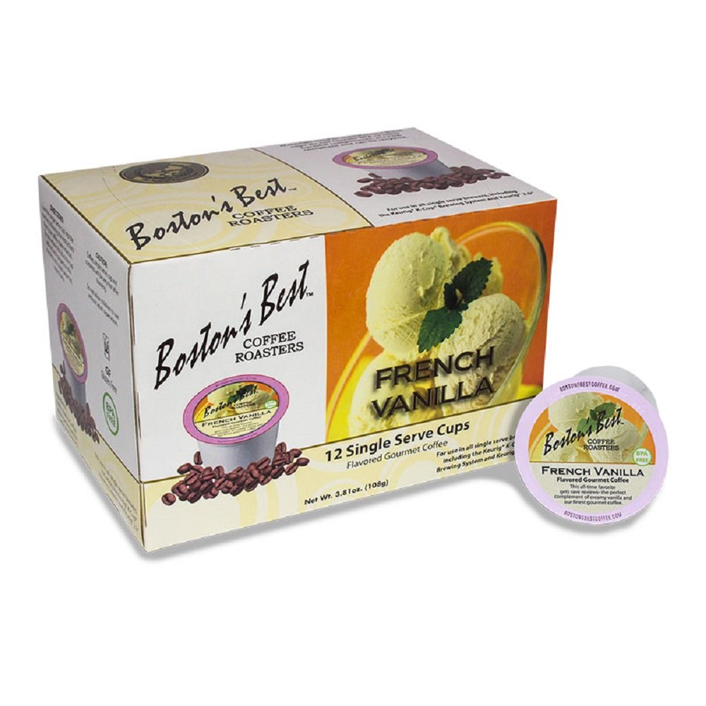 Boston’s Best - French Vanilla Coffee, Medium Roast Gourmet Delicious Flavored, Compatible with Keurig Coffee Maker, 1 Count (12 Single Serve Cups)