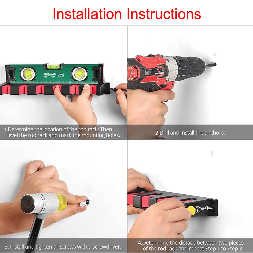 Supports De Cannes à Pêche, Support Vertical Pour 6 Cannes à