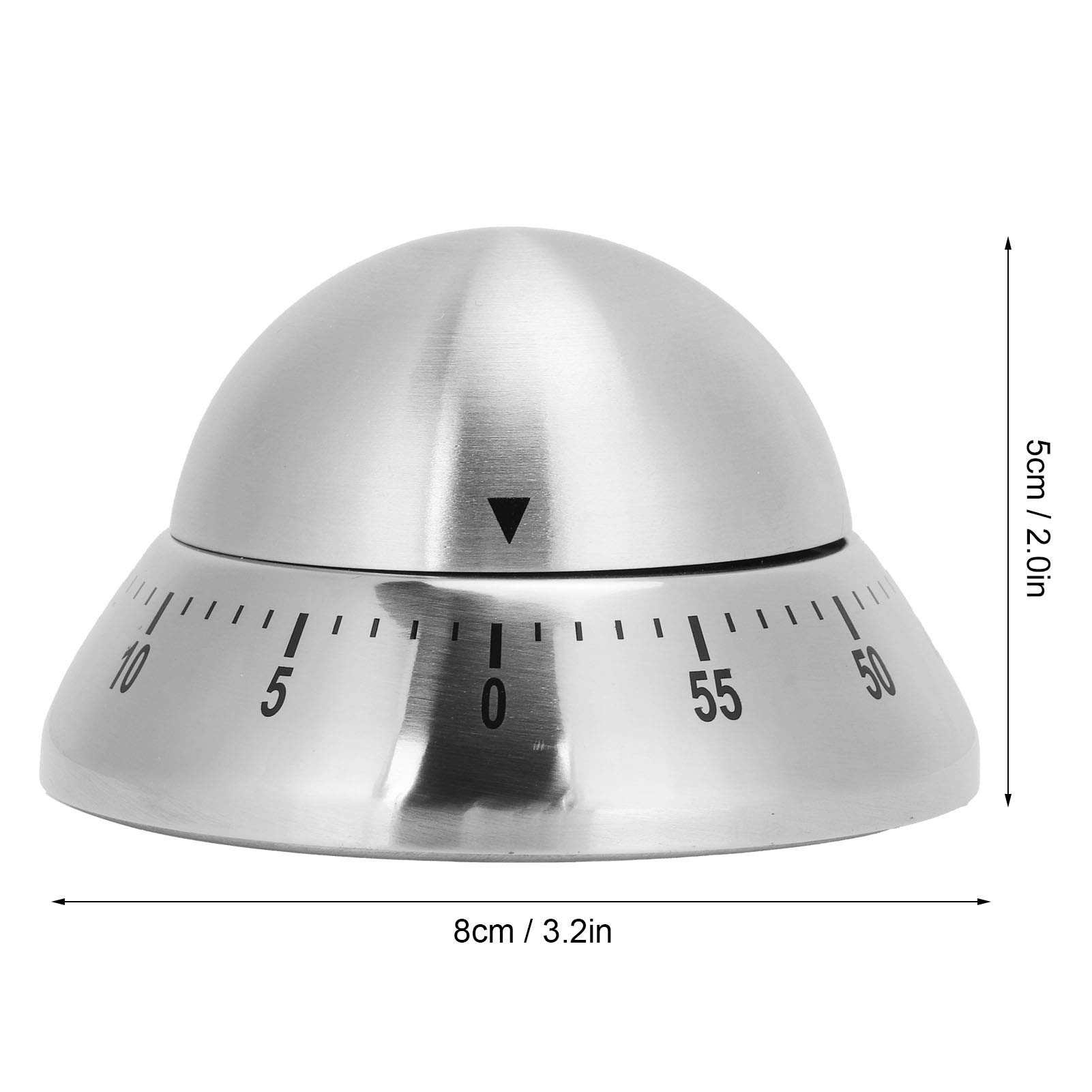 Küchen-Kochtimer aus Edelstahl, mechanischer Timer, Erinnerung, Zeitmanagement-Tools (Runden)