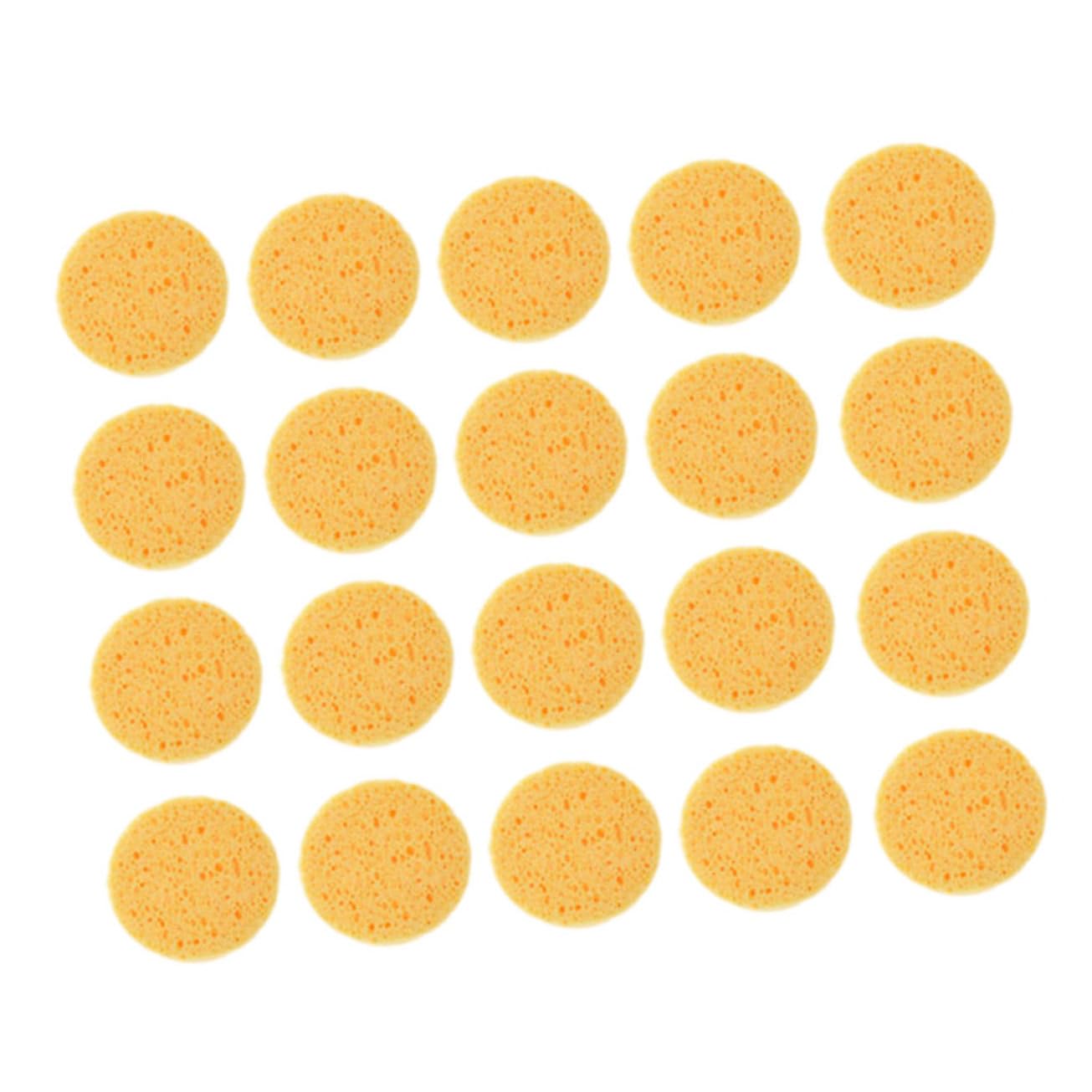 Houppette Cosmétique Ronde 100 Pièces en Éponge de Cellulose