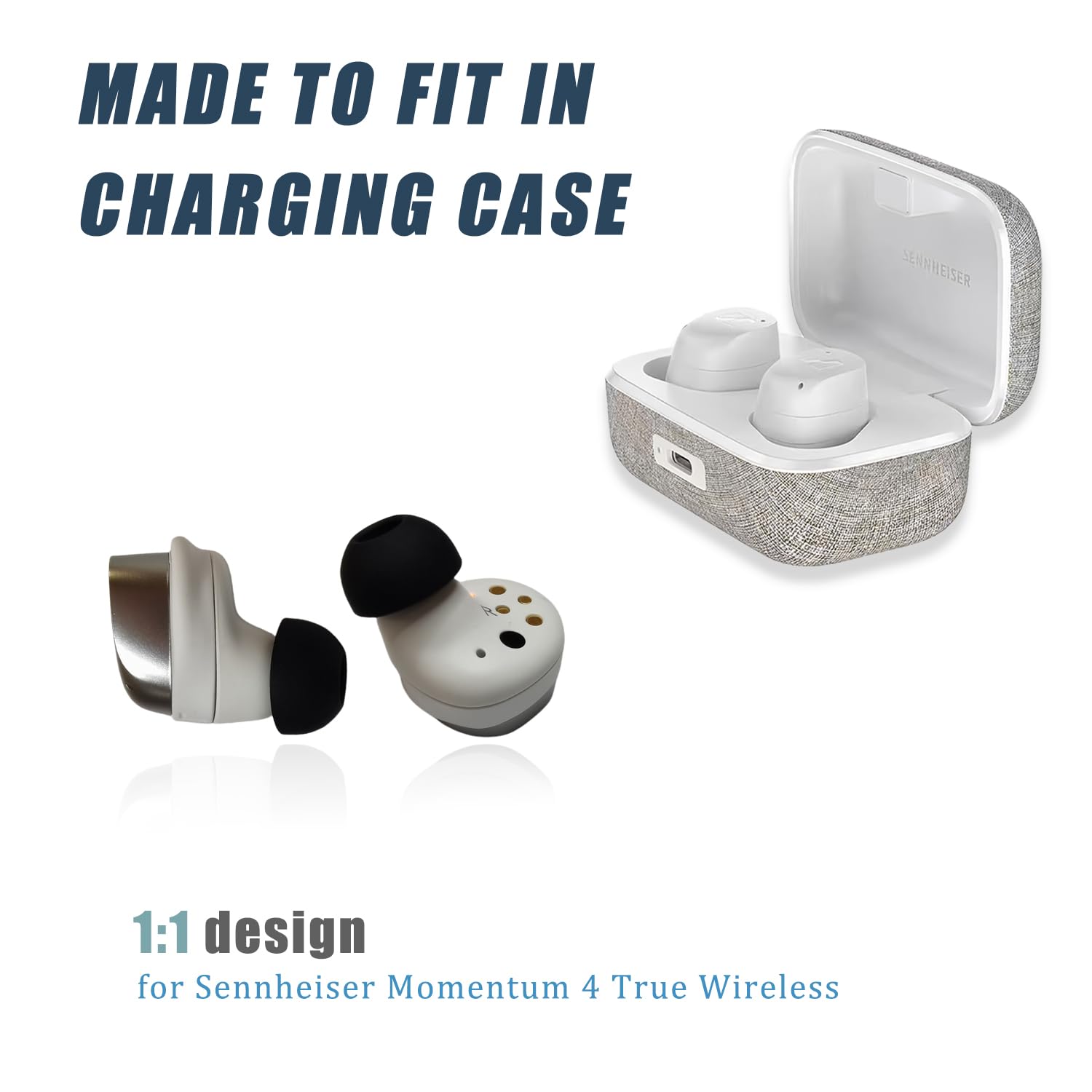 Amazon | ゼンハイザー Momentum True Wireless 4用イヤホンチップ 8組