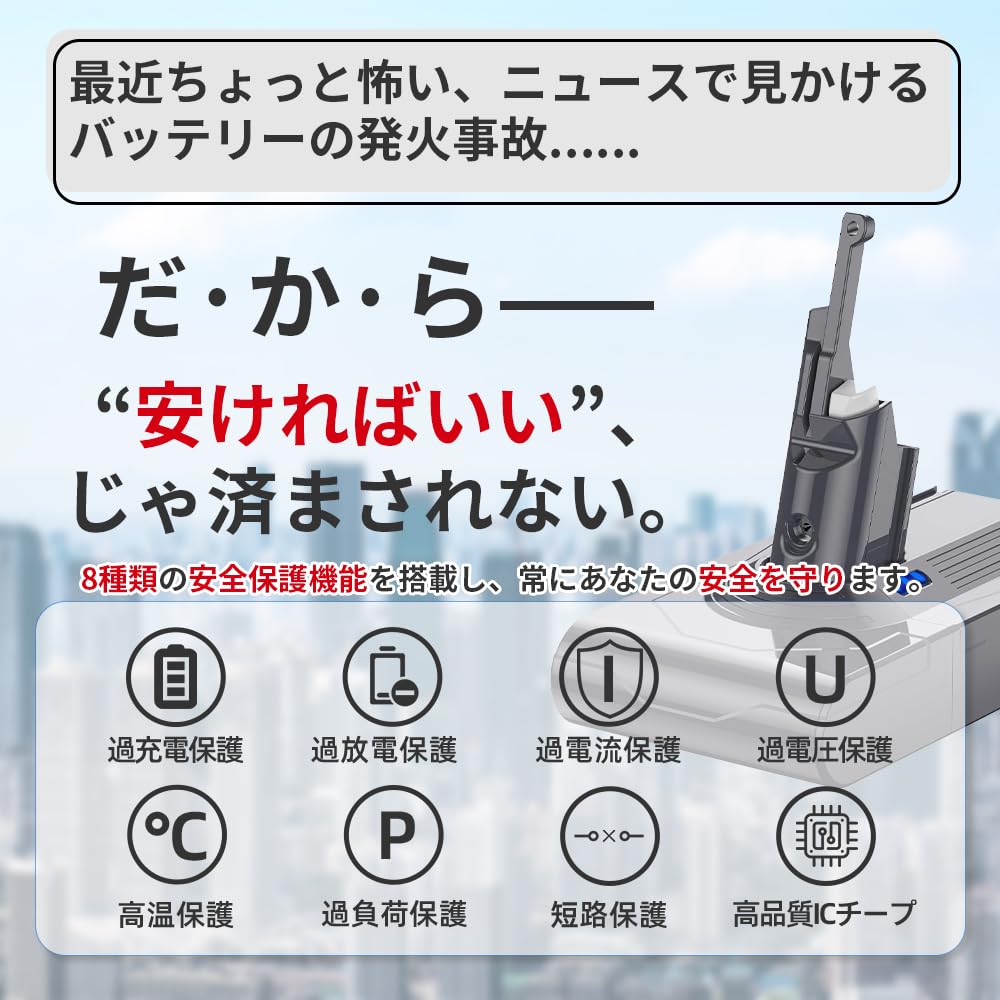 Amazon.co.jp: 【製造物責任PL保険付き】ダイソン バッテリー V8 SV10