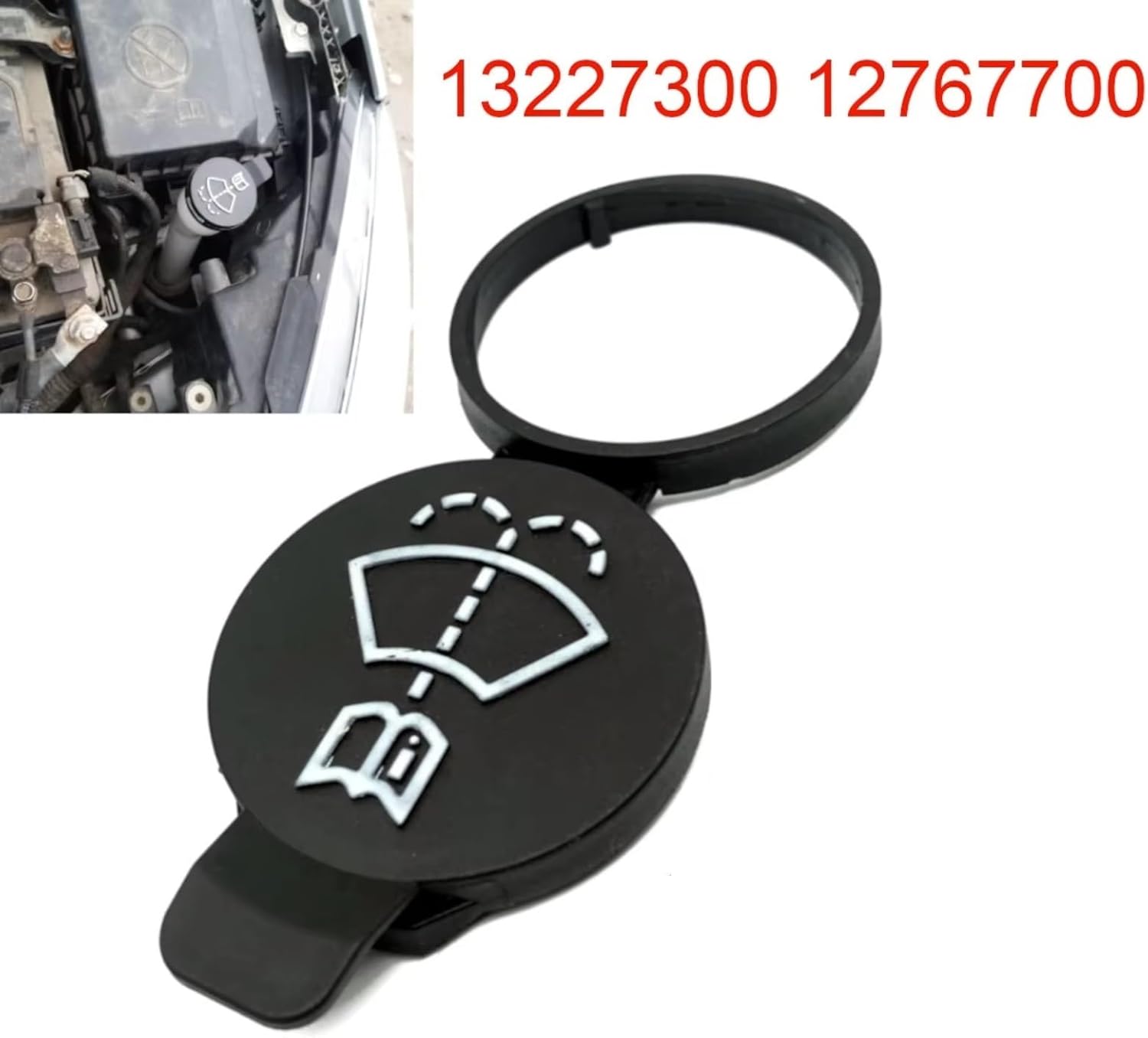 Water Tank Bottle Cover For Chevy For Corvette 2014-2017 For Cruze 2011-2015 For Silverado 1500 2014 Windshield Washer Fluid Reservoir Tank Cap Cover 13227300