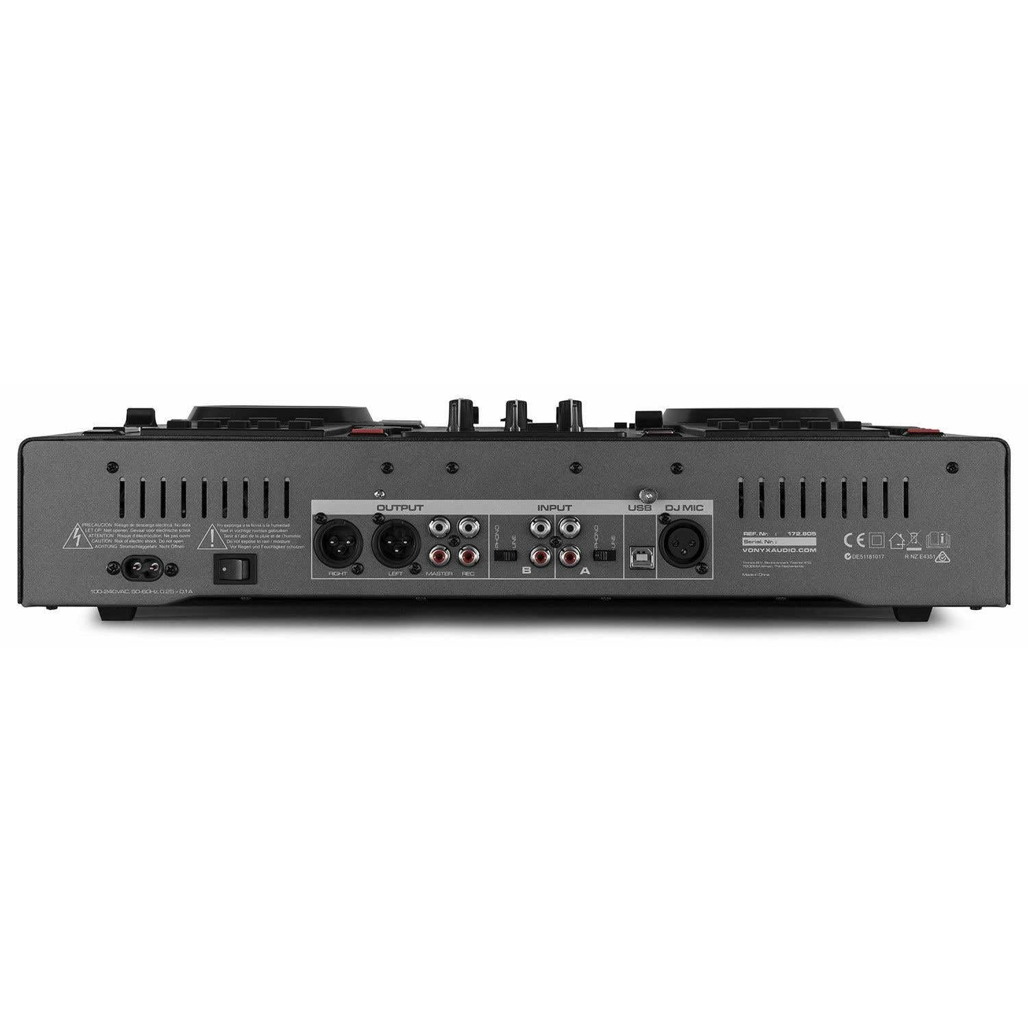 Vonyx CDJ450 - Double Lecteur CD/MP3/USB/Mixeur avec Bluetooth, 2 Canaux, Fonctionnalité Auto-Cue, Molettes Intégrées, Sorties Master et Record, Parfait pour DJ Amateurs ou Professionnels