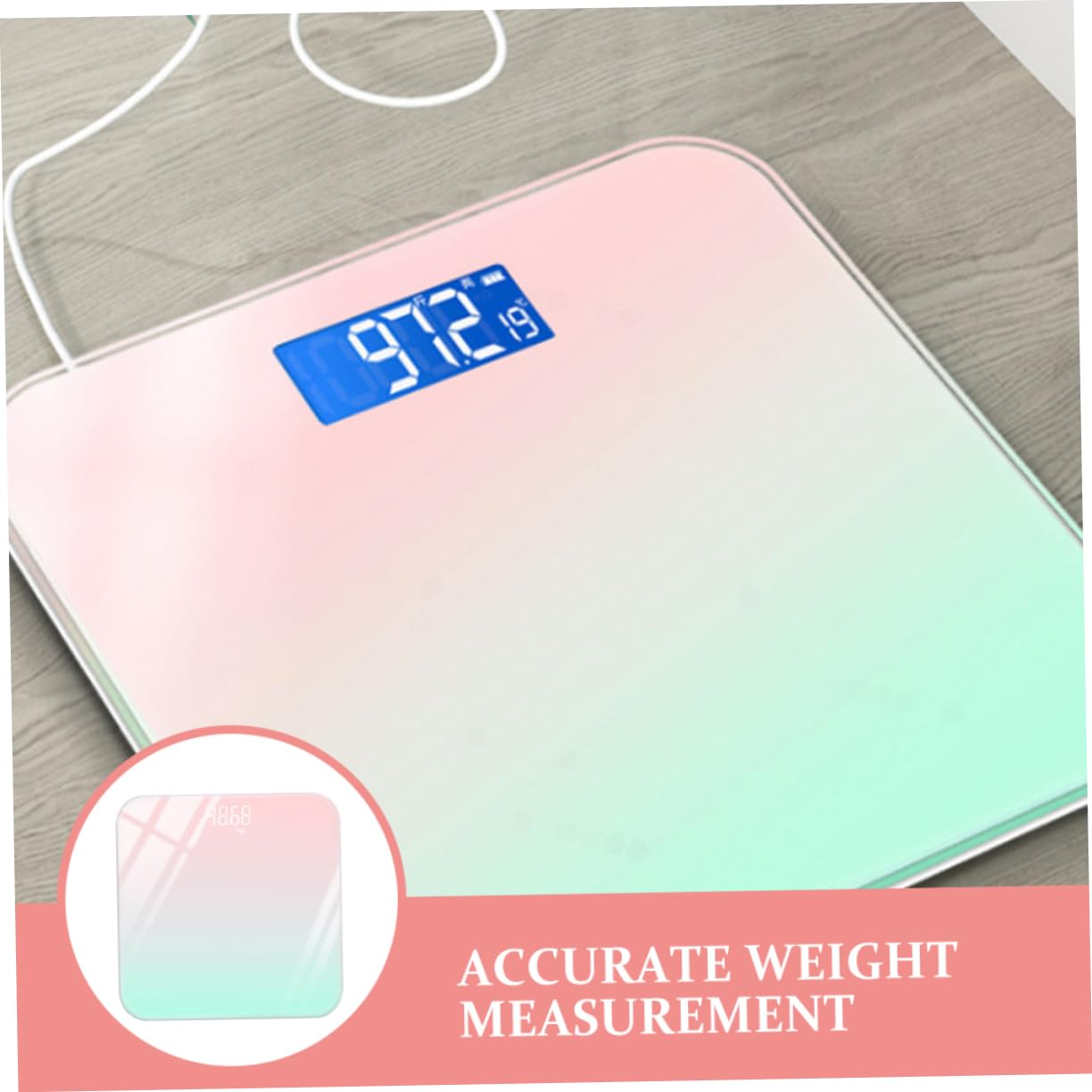 Digitale Babywaage mit Lcd Display für Genaue Messungen 0, 2 bis 180 Kg | Abs Gehäuse und Sicherheitsglas, Leicht Ablesbares Display, Einheitenwechsel, für Babys und Kleinkinder
