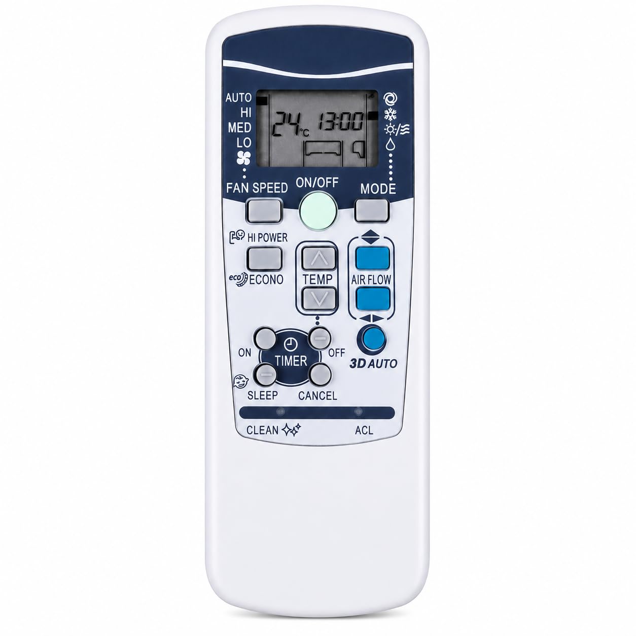 Compatible with Mitsubishi AC Remote Original RKW502A200D RKX502A007P Suitable for 1 | 1.5 | 2 Ton Split and Window Air Conditioner Model 25 with 3D Auto Key Genuine Remote Function-image-23