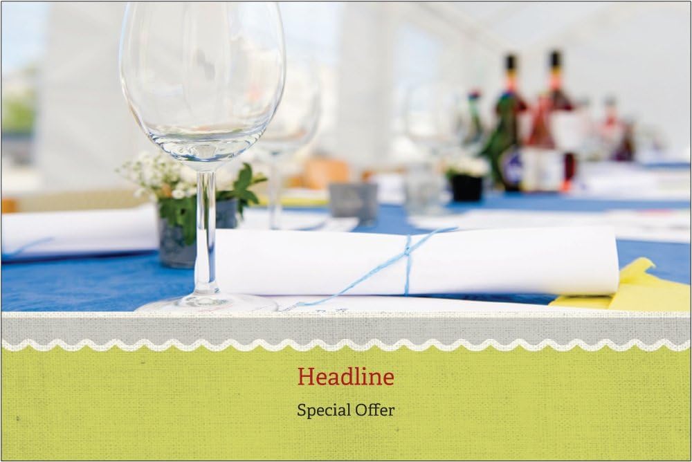 Vistaprint Light Blue Tent Small Postcards Office Products