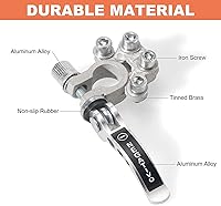 Vista 3 de 2 terminales de cable de batería de automóvil positivo y negativo de liberación rápida con arandelas anticorrosión – 4 conectores de abrazaderas