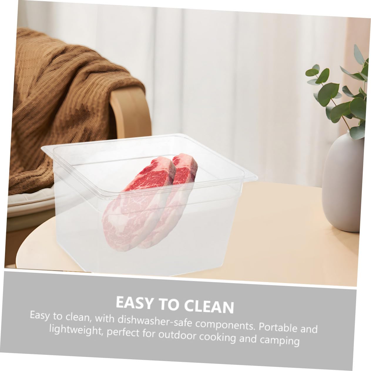 Transparent Récipient pour Cuisson Lente en Plastique 11 L