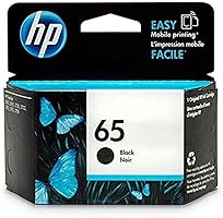 HP 65 Black Ink Cartridge | Works with HP AMP 100 Series, HP DeskJet 2600, 3700 Series, HP ENVY 5000 Series | Eligible...