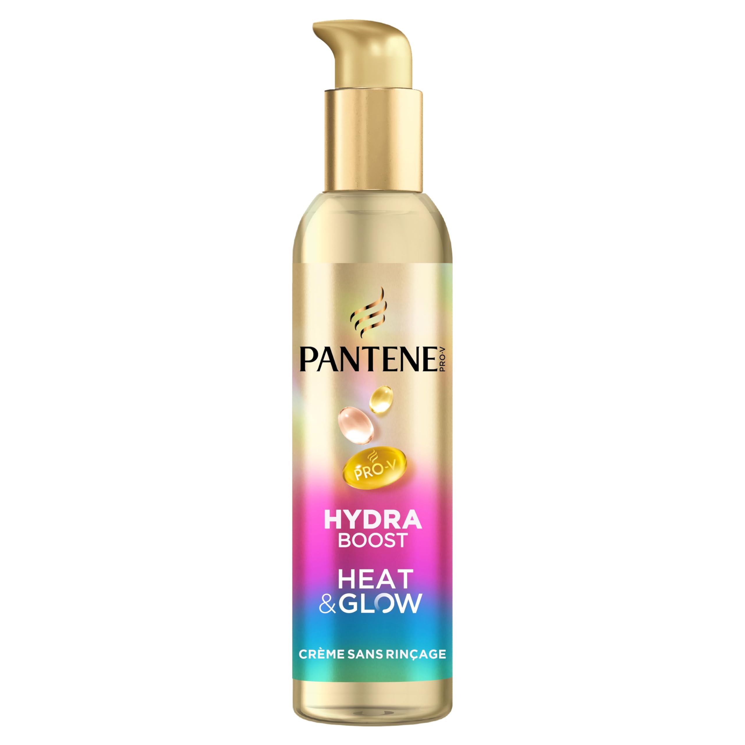 Crème Sans Rinçage Pantene Pro-V Hydra Boost Heat & Glow 135ml. Protège contre l'humidité, les frisottis et la chaleur. Avec formule Pro-V activée par la chaleur.