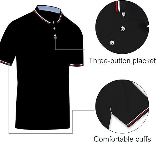 Miniatura 4 de Polo Shirts Men Casual Outdoor Golf Sports Tennis Running Quick Dry Short Sleeve Polo Shirt
