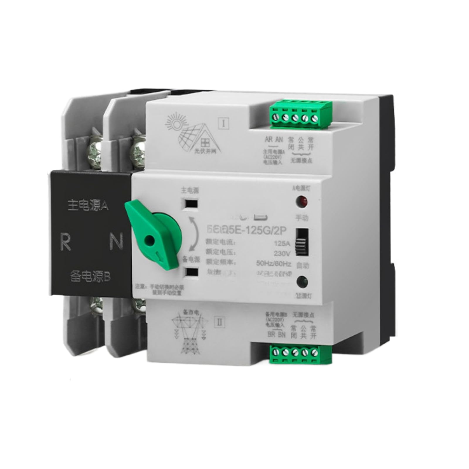 Disjoncteur 2P 4P 63A évite la surcharge