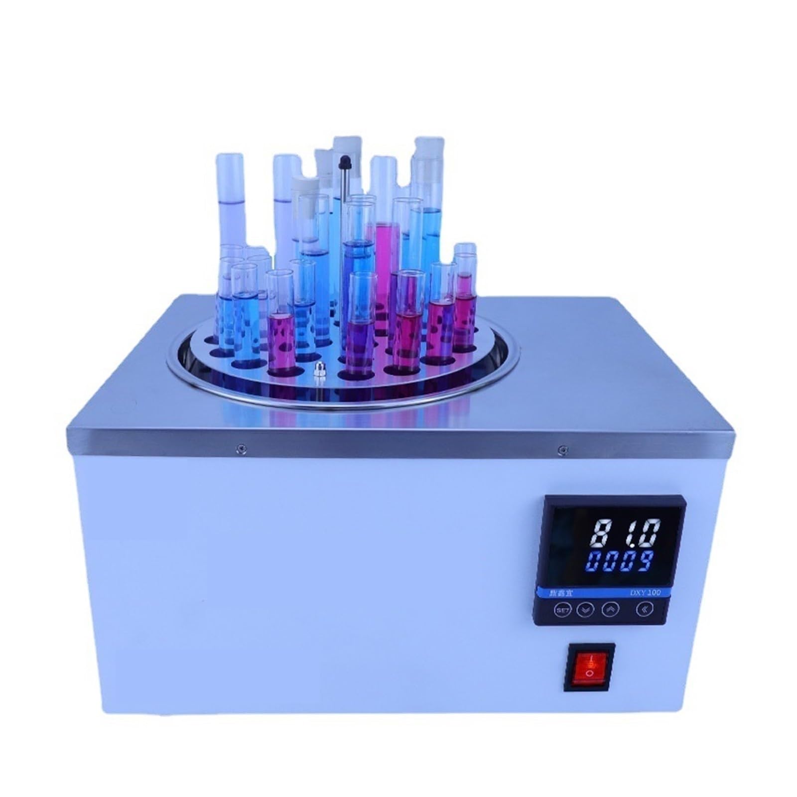 Baño de agua de laboratorio digital Olla for baño de aceite, pantalla digital de laboratorio, temporizador de temperatura constante, olla for baño de agua de un solo orificio, acero inoxidable por den
