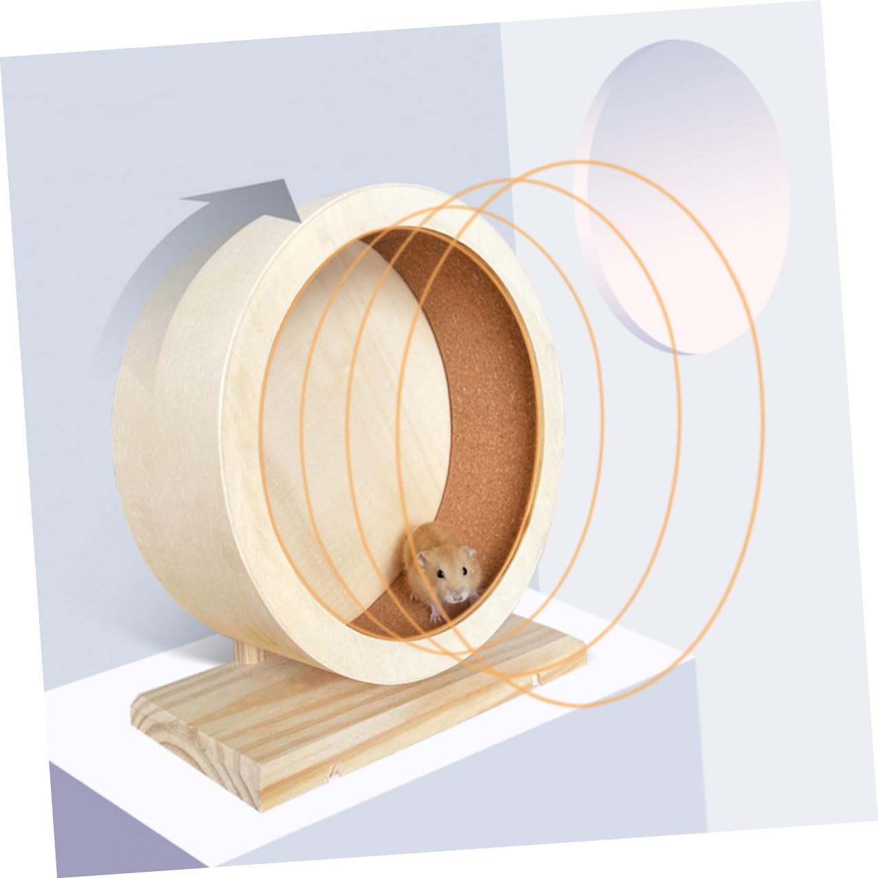 Leises Hamsterrad Spielzeug für Hamster, Klein und Khaki
