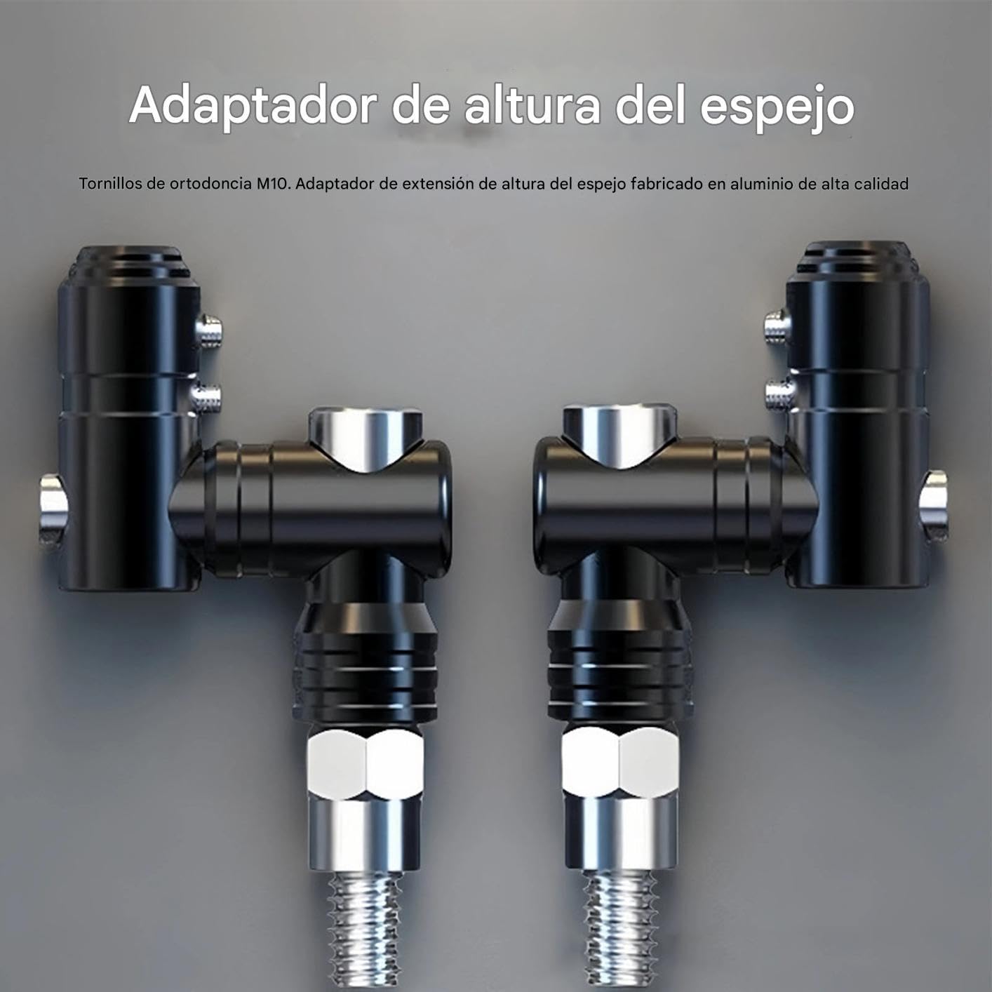 Extensores Para Espejos De Motocicleta Accesorios | 2 Piezas Elevadores Para Moto Conector,Diseño Extensible De Repuesto Para Entusiastas De Aventura Y Desplazamientos