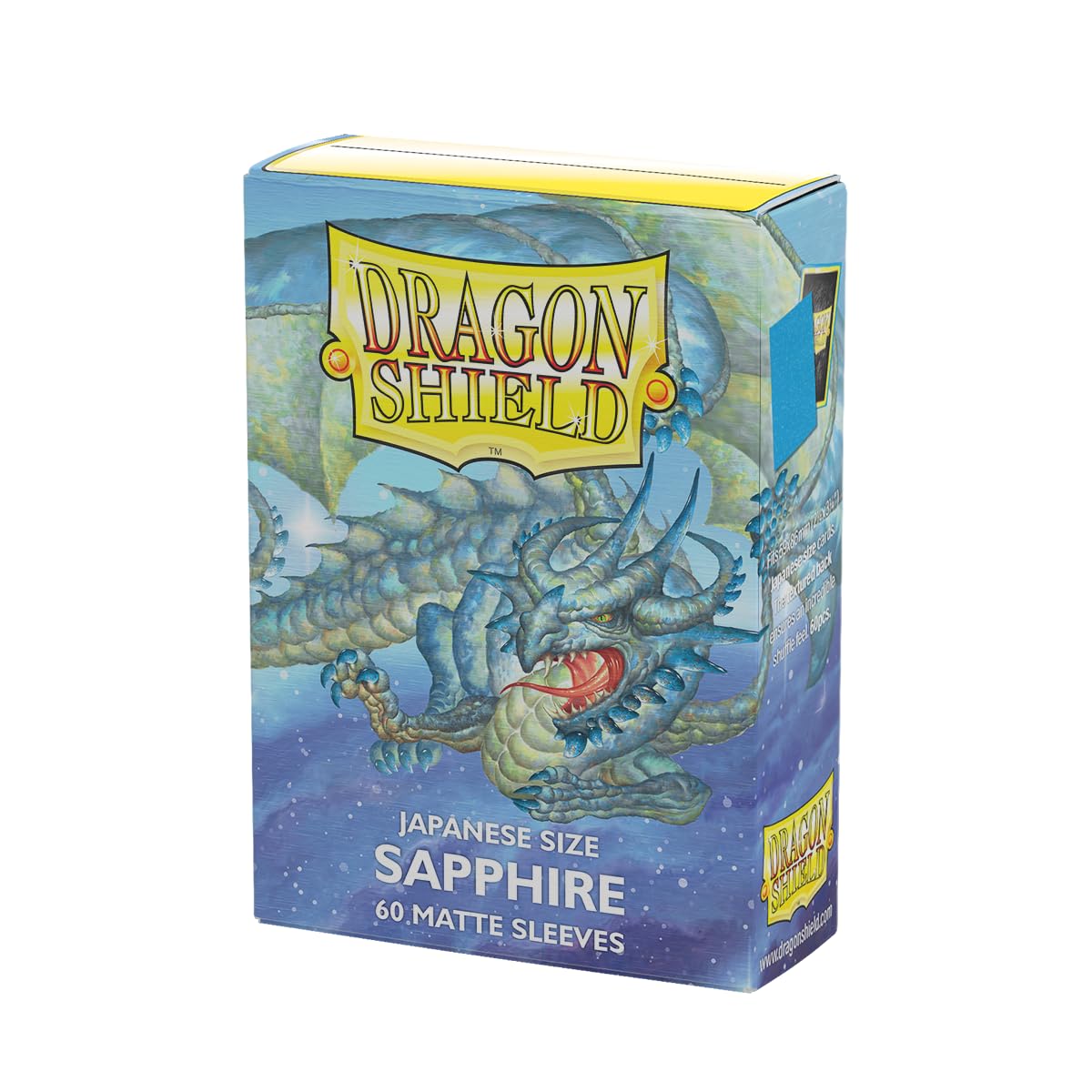 Dragon Shield | Japanese Size Card Matte Sleeves | 60 CT - Smooth & Tough Premium TCG Sleeves - Compatible with Yu-Gi-Oh, Naruto, Cardfight & Vanguard | Sapphire