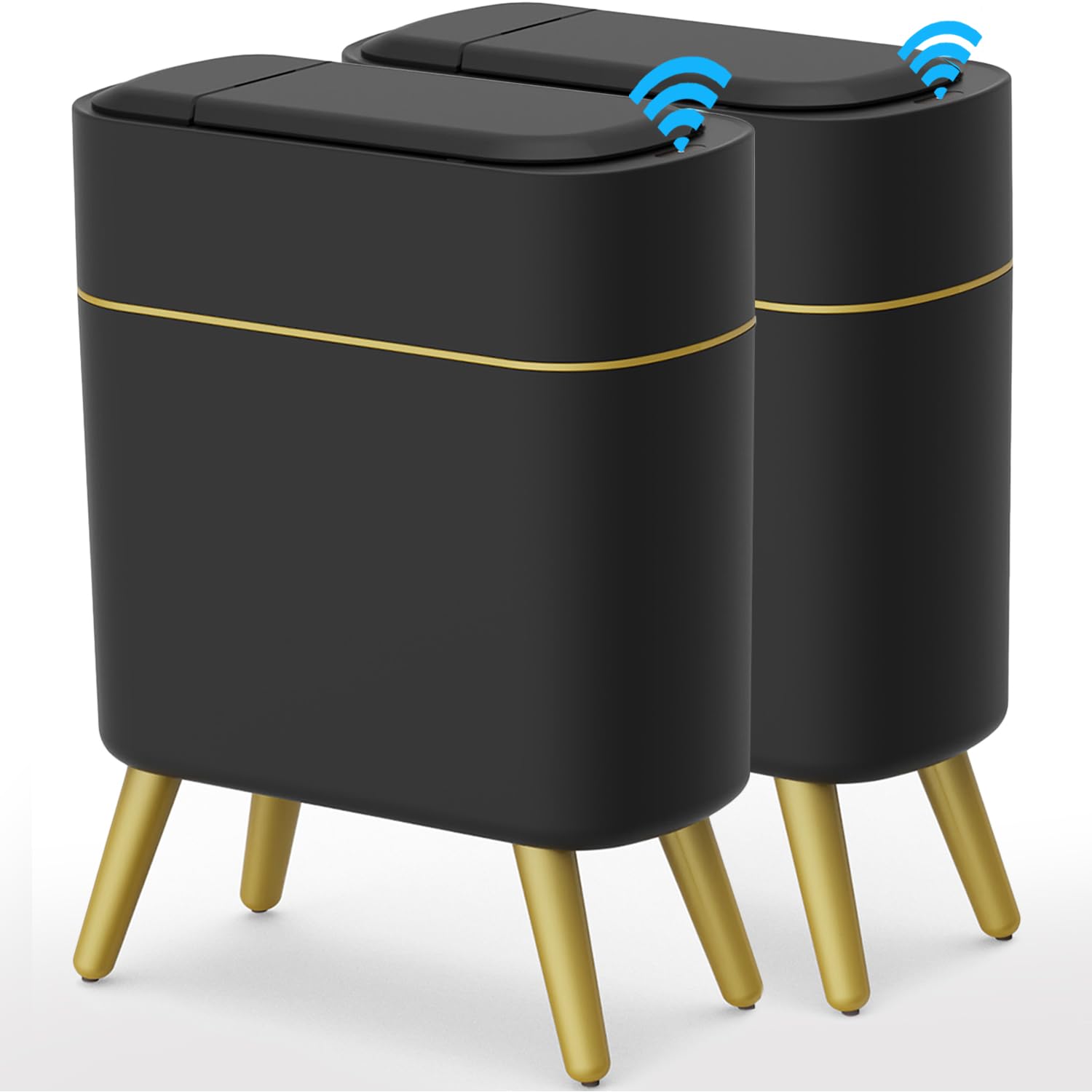 Photo 1 of 2 Pack - Automatic Bathroom Trash Can with Lid - Smart Trash Can TouchlessX004RXTQWP
