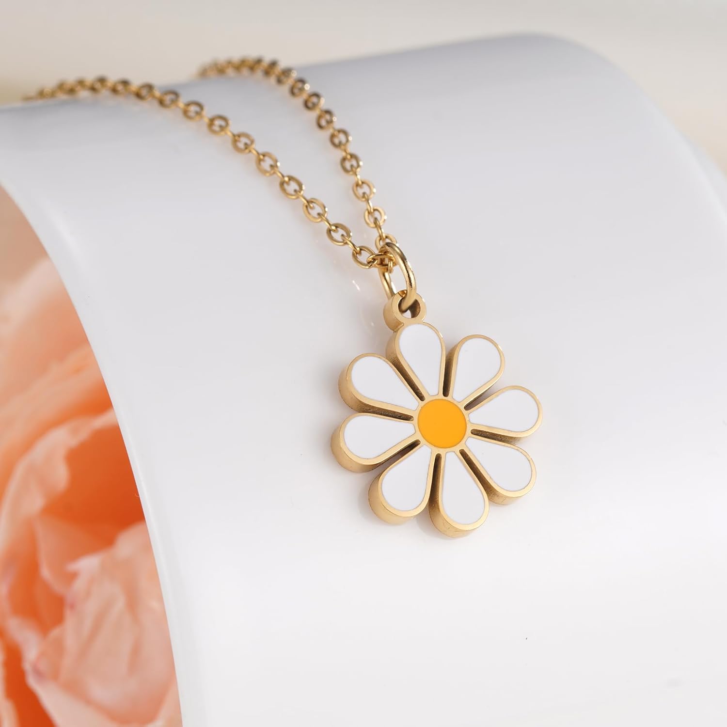 MIXJOY Daisy Flower Choker Necklace for Women, Female's Birthday Gift - Image 2