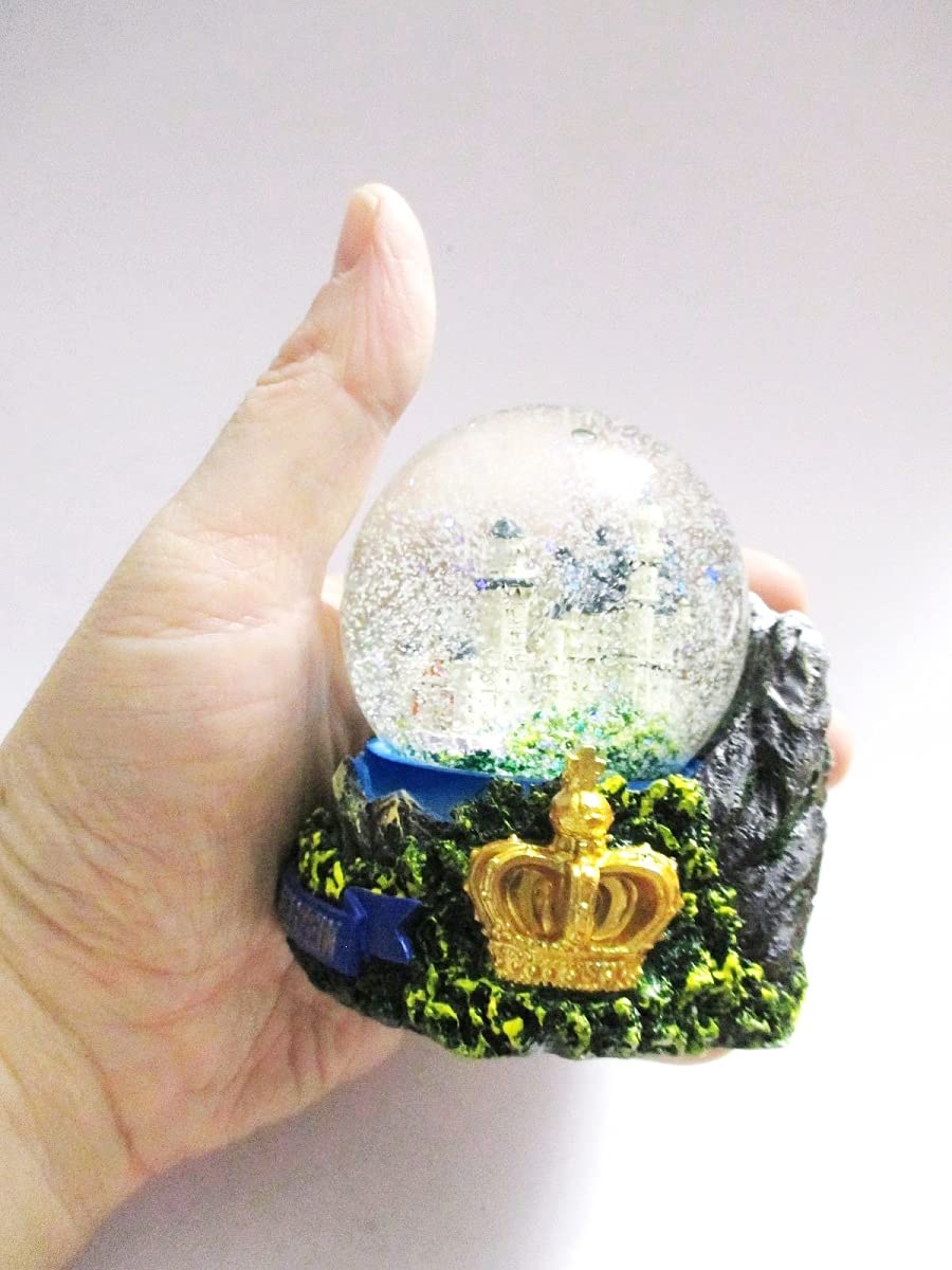 Fotoverlag Huber Schneekugel Schloss Neuschwanstein mit Eibsee, 6,5 cm Kugeldurchmesser, 9,5 cm hoch, Klassisch, Kunststoff, Souvenir Deutschland
