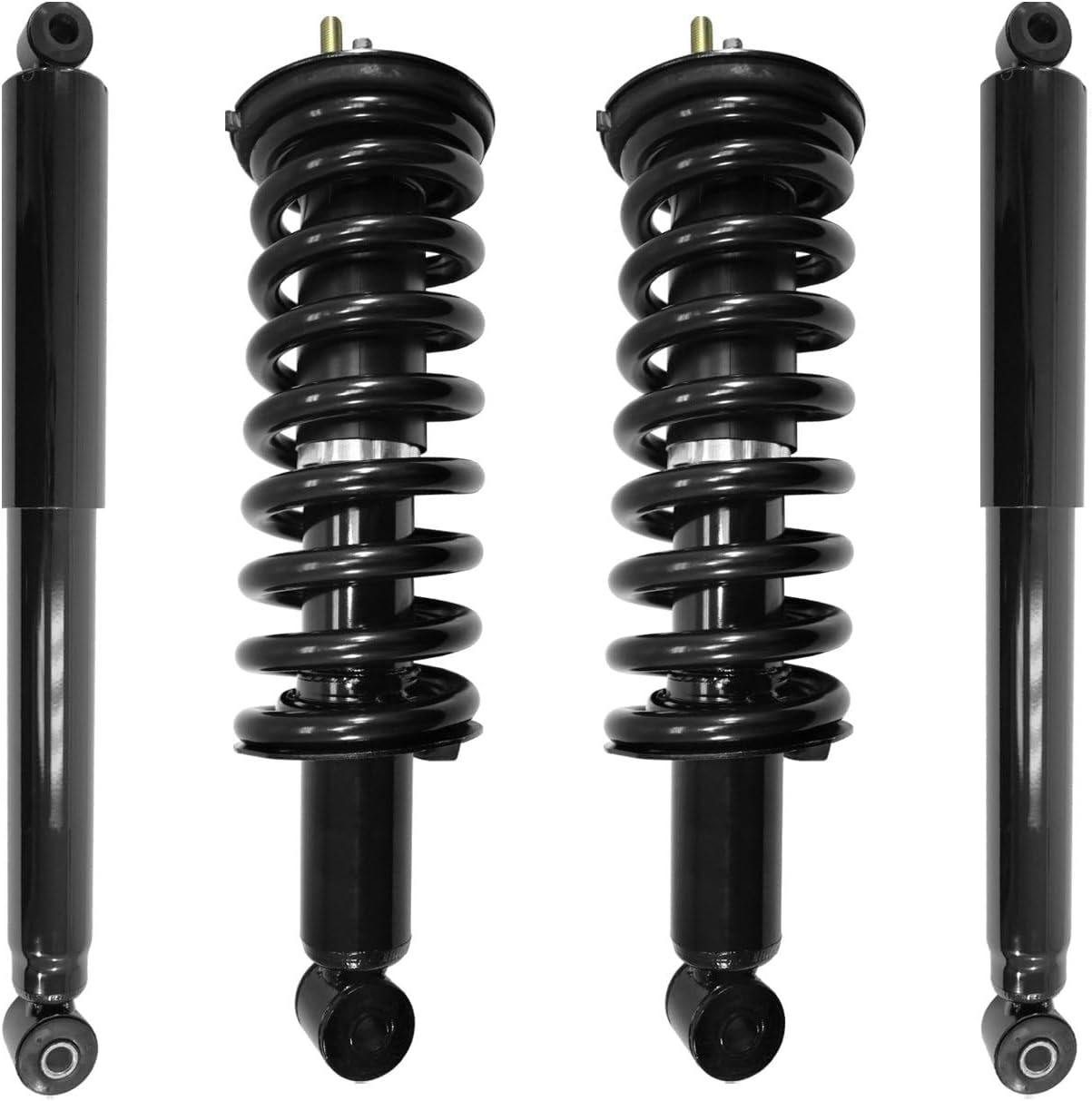 COMPLETESTRUTS - Front Quick Complete Strut Assemblies with Coil Springs and Rear Shock Absorbers Replacement for 2005-2015 Nissan Xterra 4WD - Set of 4