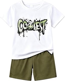 Yoxindax Boys Clothes 2-Piece Casual Street Style Turn-Down Collar Half Zip Kids 4-12 Years Teen Boys Summer Outfits