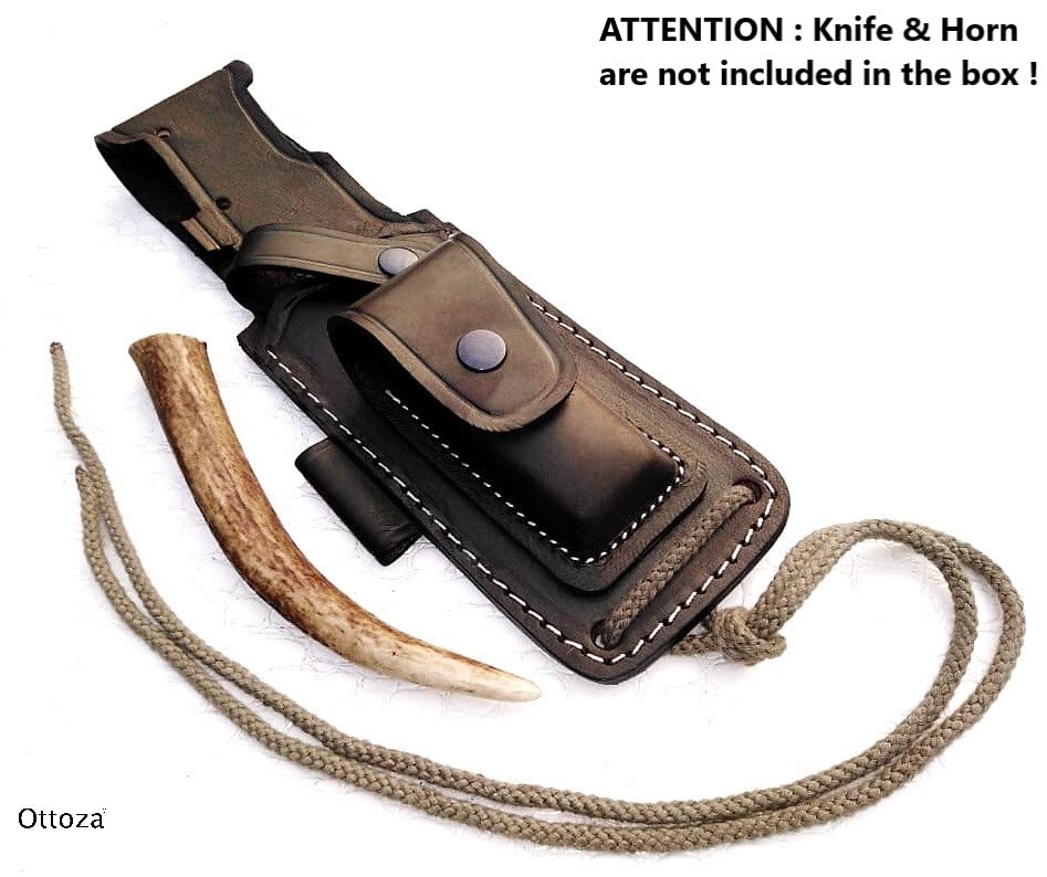 Ottoza Handmade Leather Knife Sheath SIDE DRAW Knife Sheath Bushcraft