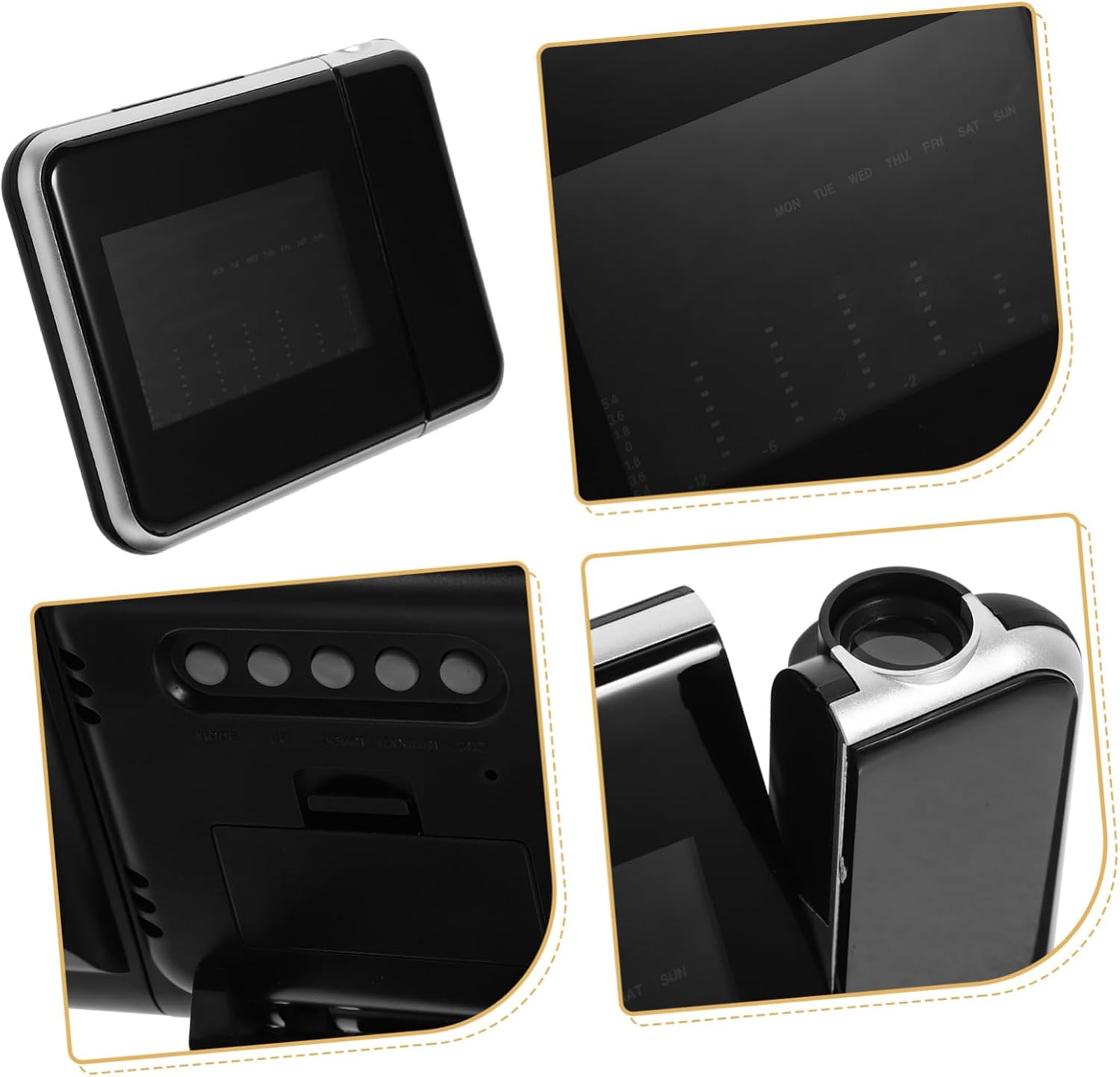 Modern Led Digital Alarm Clock Projection Battery Operated for Heavy Sleepers Style