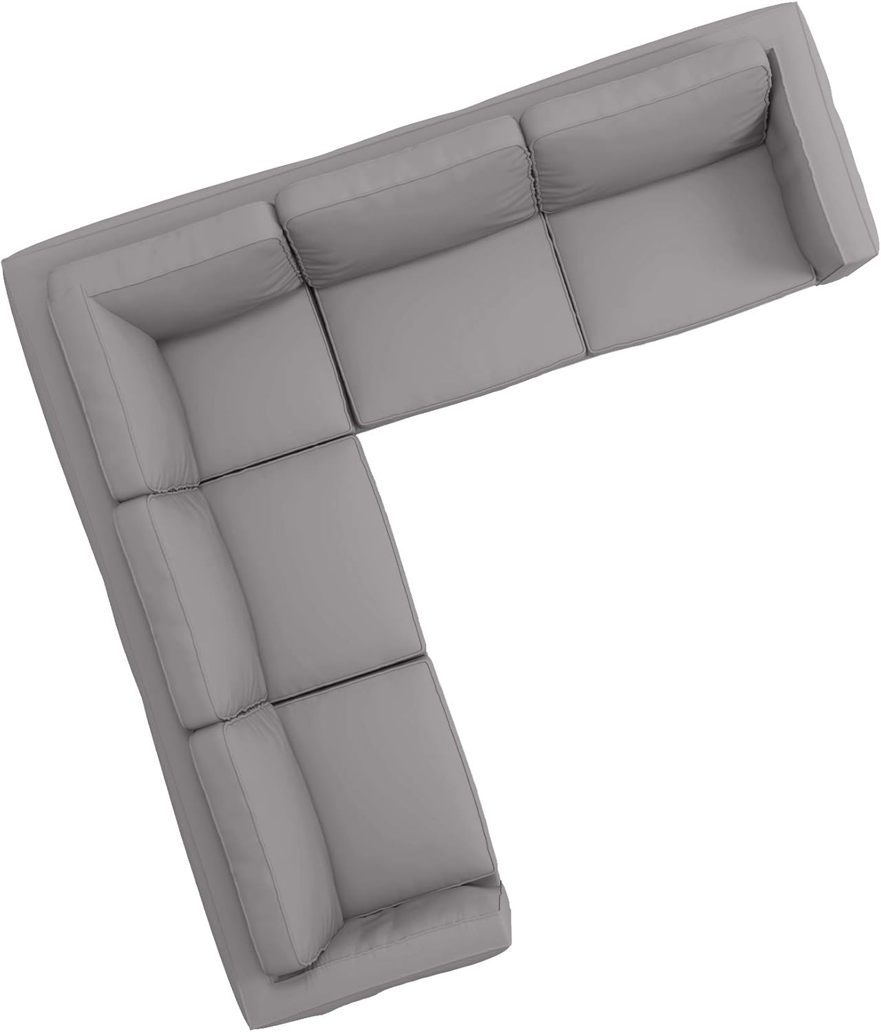 The Heavy Duty Karlstad 2+3 Sectional Corner Sofa or Footstool Ottoman Cover Replacement Compatible with IKEA Karlstad Slipcover Replacement. (Light Gray Cotton Karlstad Sectional)