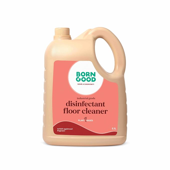 Born Good Plant Based Turkish Applewood Fragrance Disinfectant Liquid Floor and Surface Cleaner, Biodegradable, Non-Toxic And Eco-Friendly - 5.1 Ltr (Pack of 1)