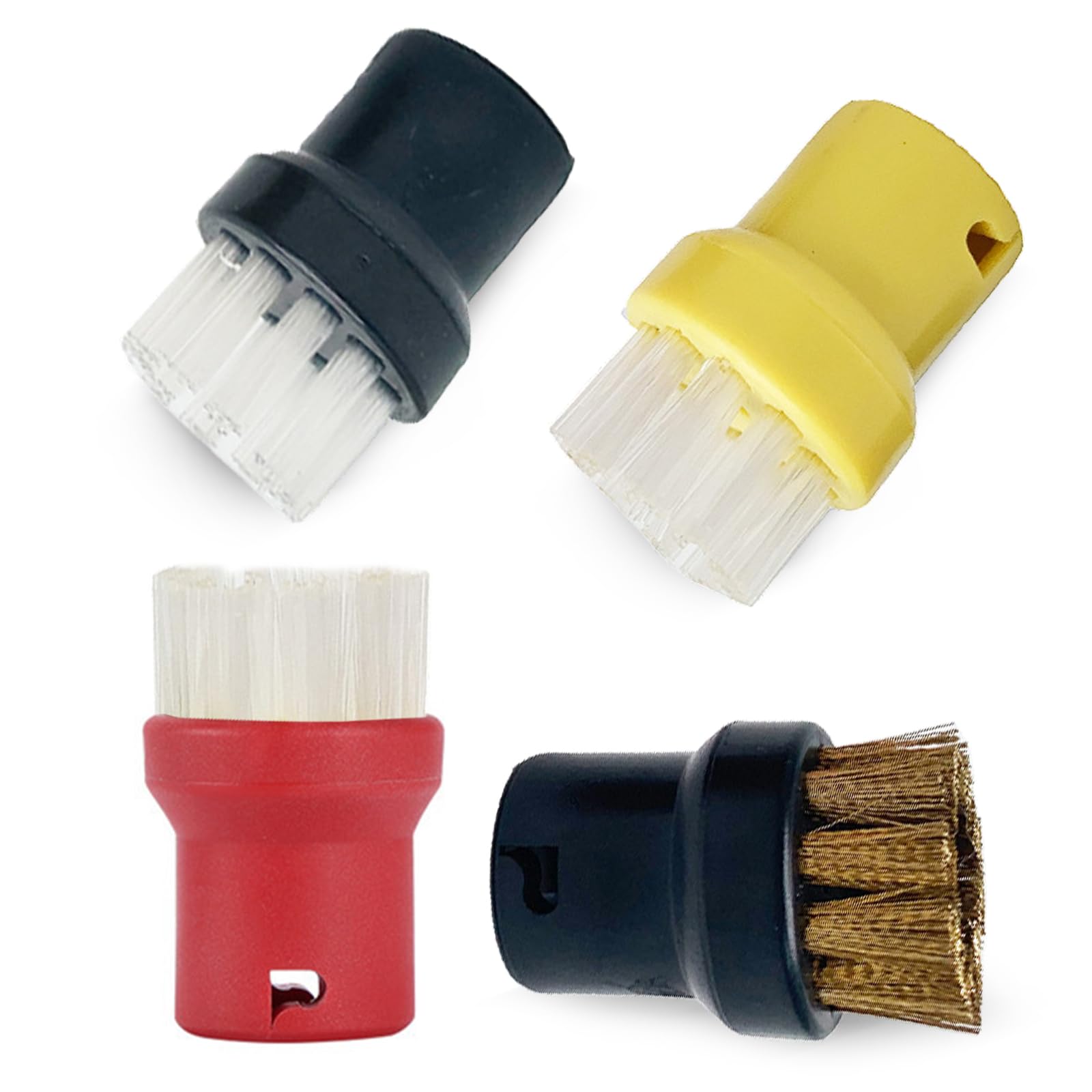 Horse Hair Round Brush, 4 Pack Round Dusting Brush SC1 SC2 SC3 SC4 SC5 Steam Cleaner Accessories Universal Replacement Brushes