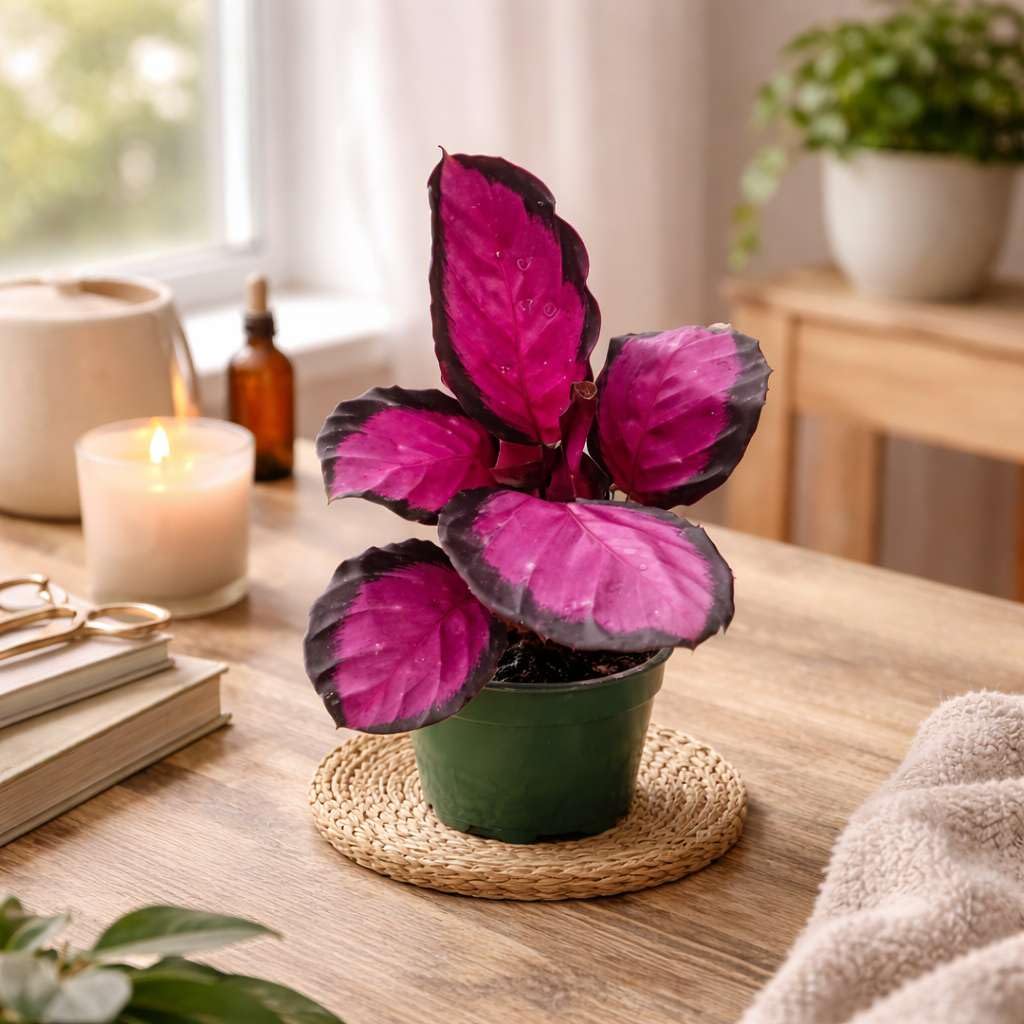 Calathea Rose violette vivante pour intrieur | Diffrentes plantes  d'intrieur en pot de 10,2