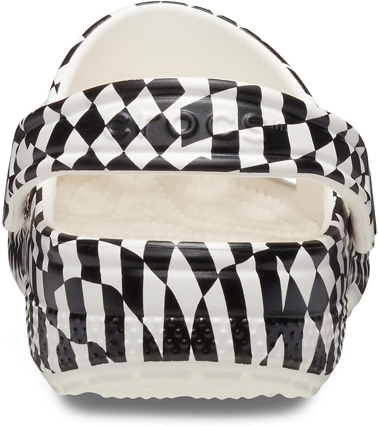 Classic Warped Checker Clog K White/Black C12