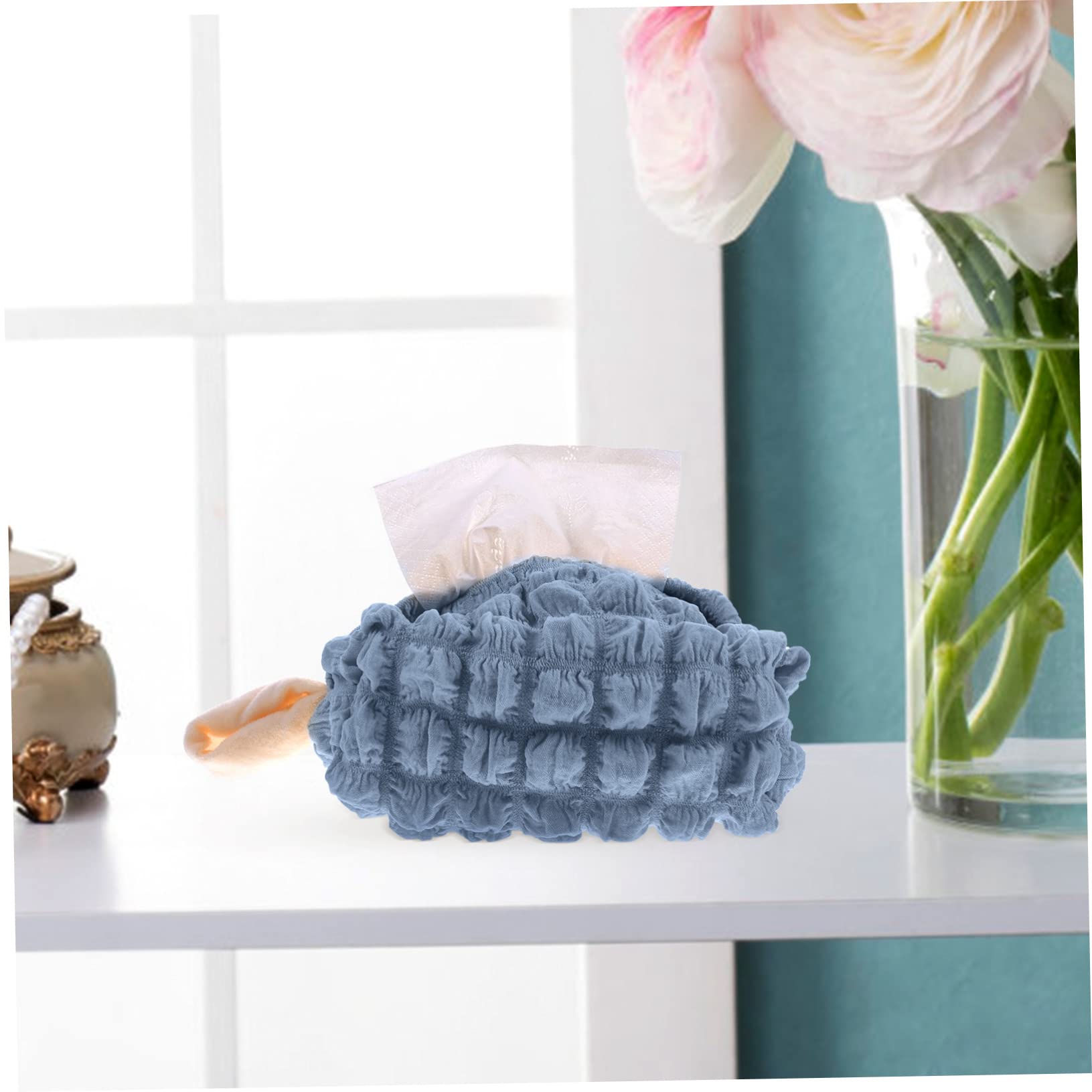 COSMEVIVI Organisateur De Mouchoirs PU Beige Pour Pare-Soleil Voiture - Boîte à Tissues Suspendue
