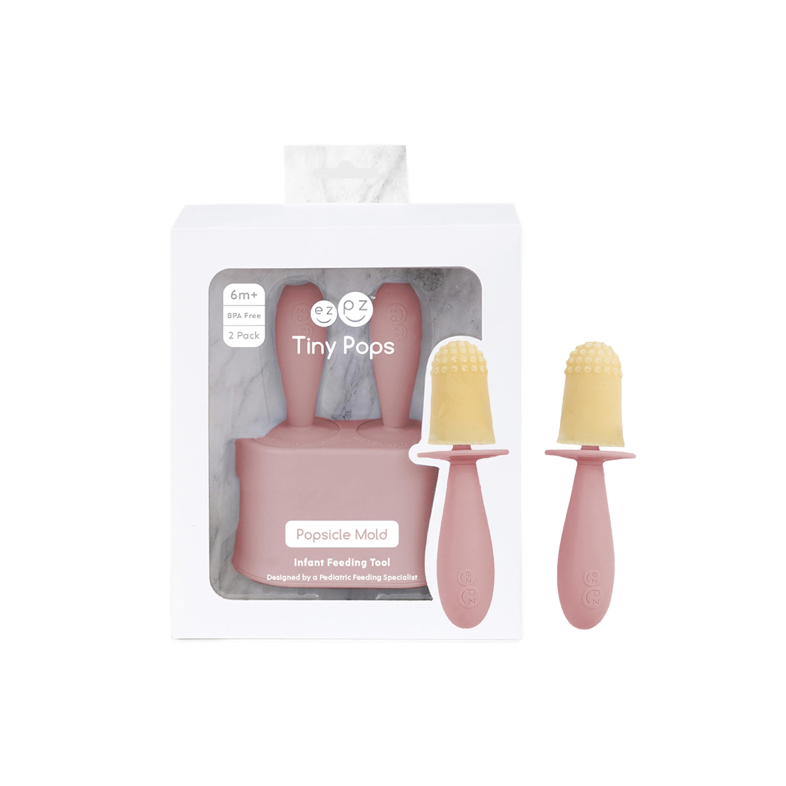 Amazon.com: ezpz Tiny Pops (Blush) - 4 Months+ - Popsicle Mold Set