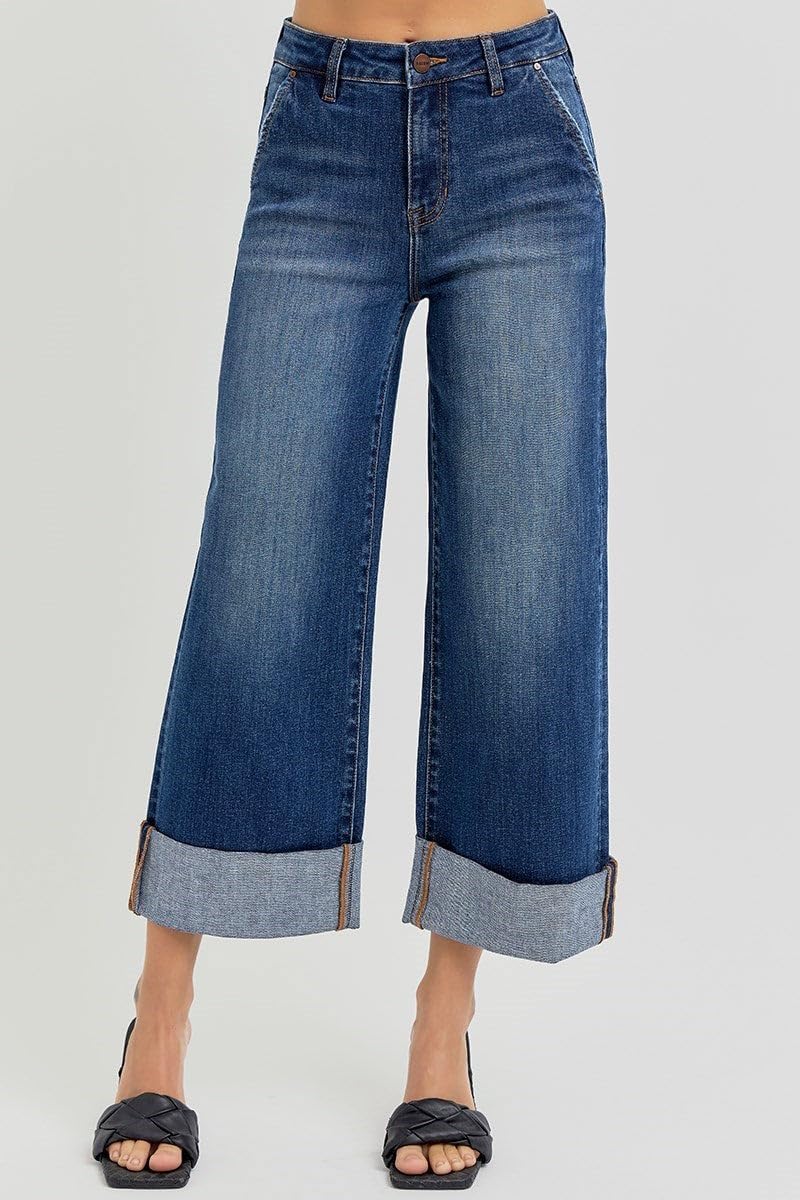 Risen Jeans - High-Rise Wide-Leg Jeans - (25" Inseam) - RDP5574HD - Includes Official Tag