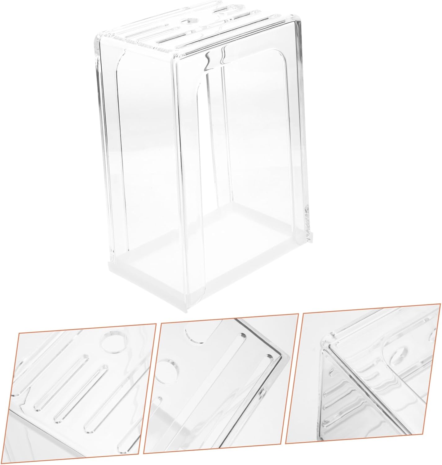STOBAZA Acrylic Household Kitchen Cutter Holder Multifunctional Knife Block Organizer with Transparent Design for Easy Storage Access Cutter Rack for Various Kitchen Tools