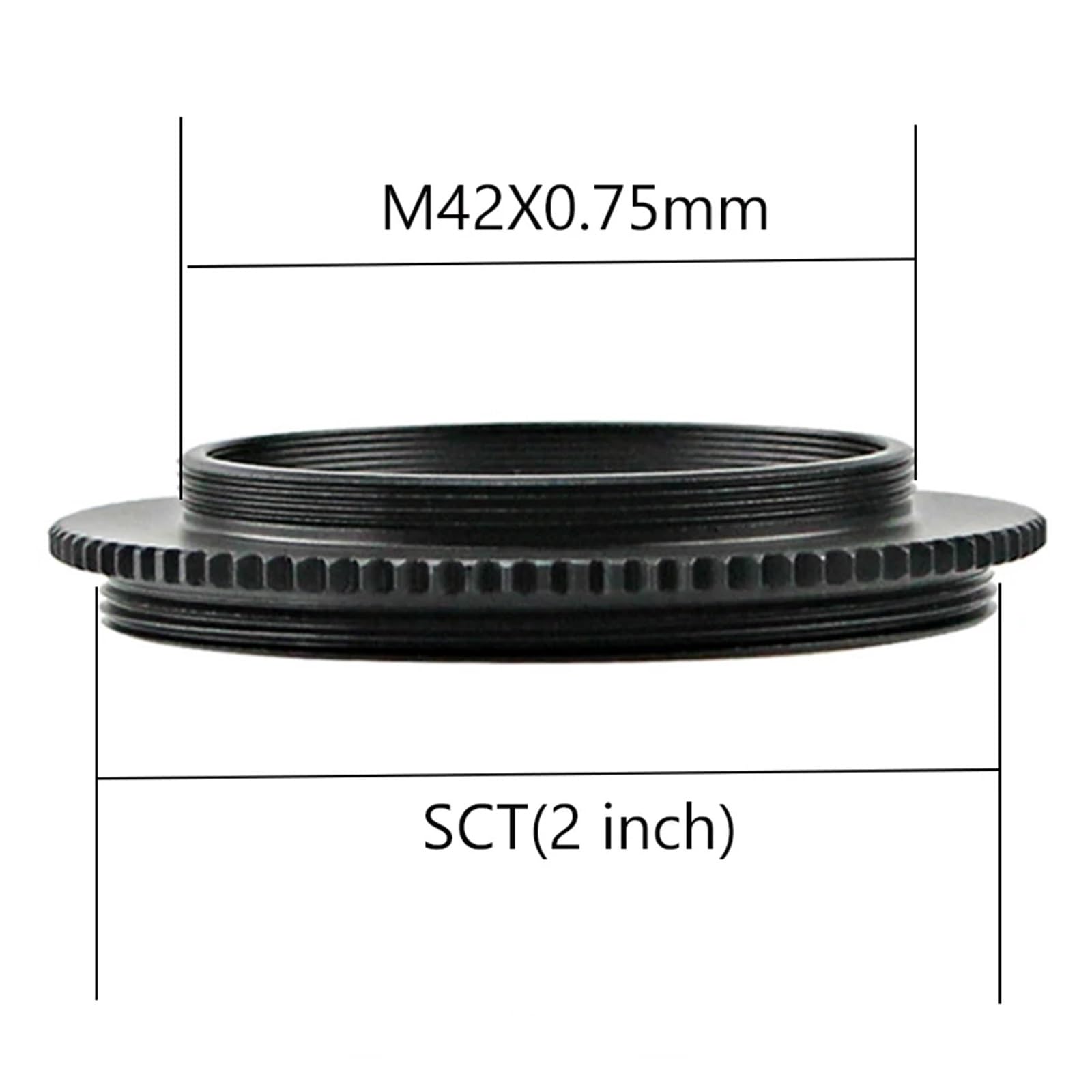 wangzhch Both Side Male Thread Adapter T T2 M42 M48 M54 M56 SCT Astronomical Telescope Photography Accessories M42x0.75 M48x0.75 M54x0.75(M42 to SCT)