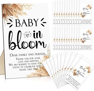 Baby Shower Party Seed Packets Favors for Guests Baby in Bloom Sign 100 Pcs Baby Shower Seed Packets Self Adhesive Seed Envelopes Storage Baby in Bloom Baby Shower Decoration, No Seeds (Boho Style)