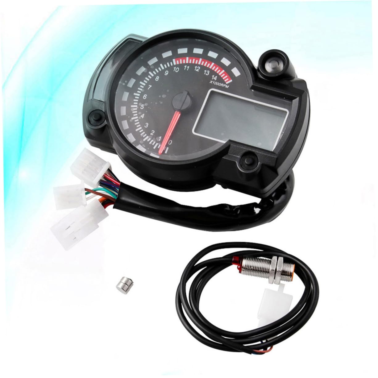 Motorcycle Digital Speedometer with Display Odometer Tachometer and Battery Status Backlight for Enhanced Visibility All Motorcycles
