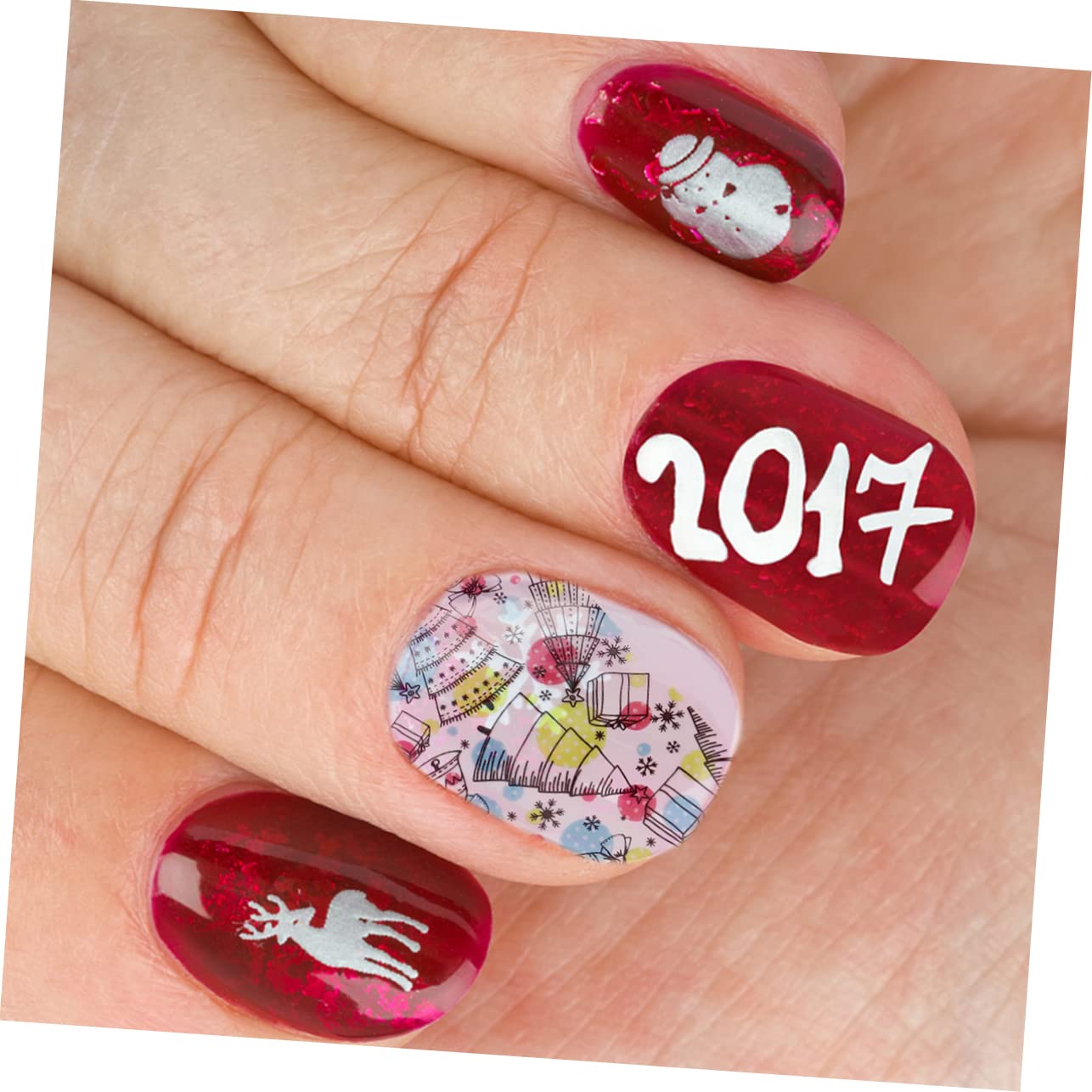 FRCOLOR 3 Set Di Decorazioni Per Unghie Natalizie Adesivi Per Unghie Di Halloween Per Donna Motivi A Cartoni Animati 2 Scatole * 3